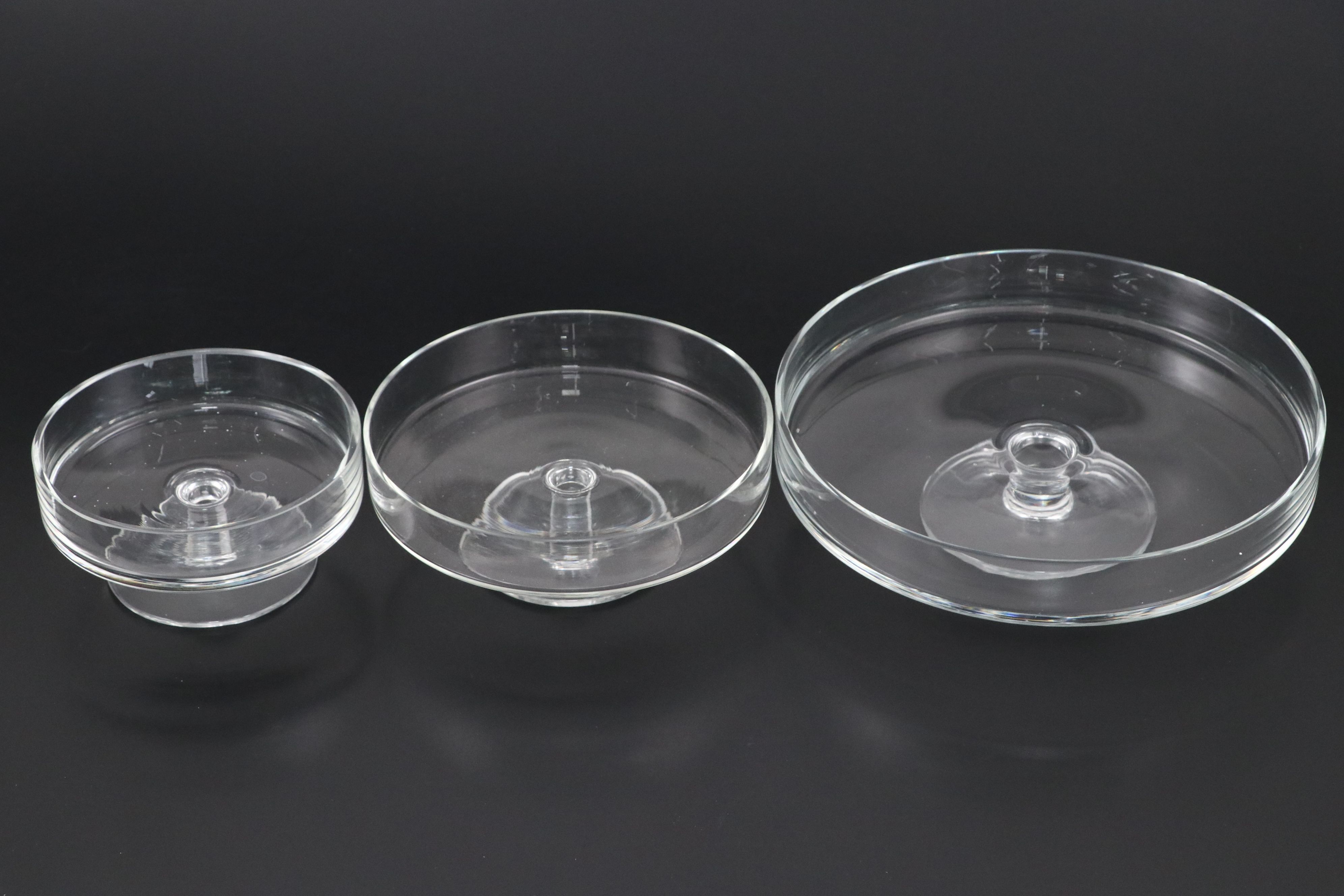 Clear Glass Pedestal Bowls