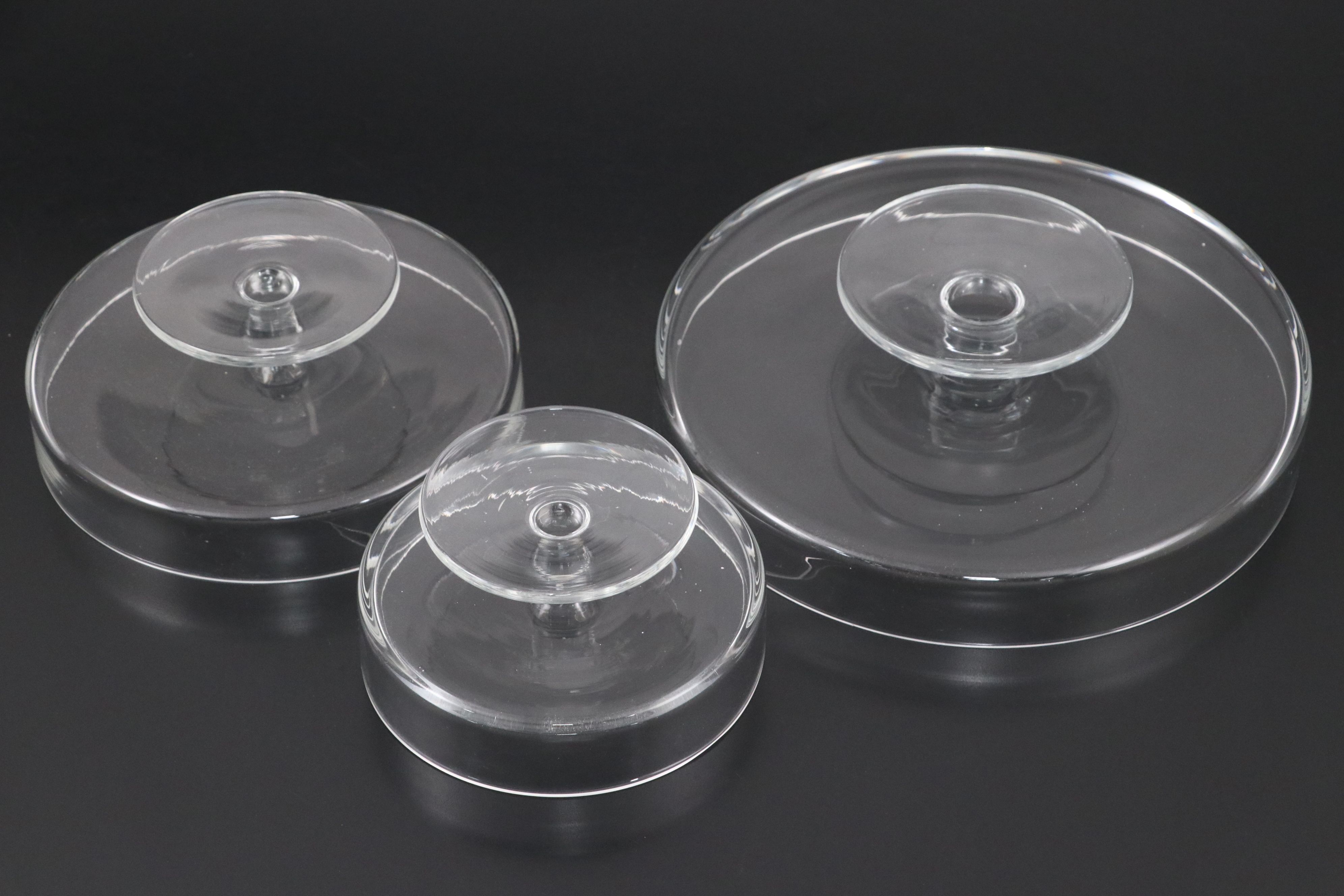 Clear Glass Pedestal Bowls