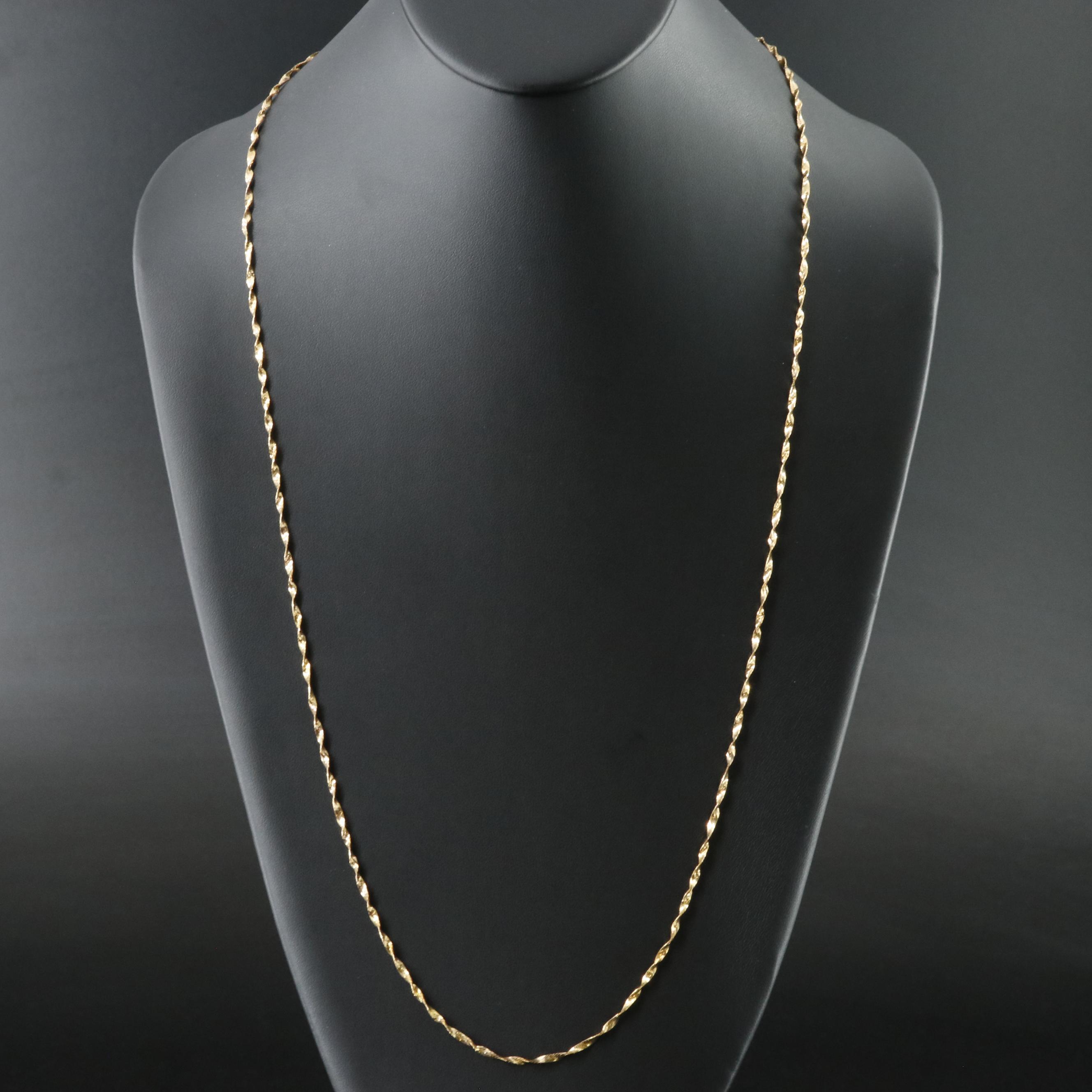 14K Twisted Herringbone Chain Necklace