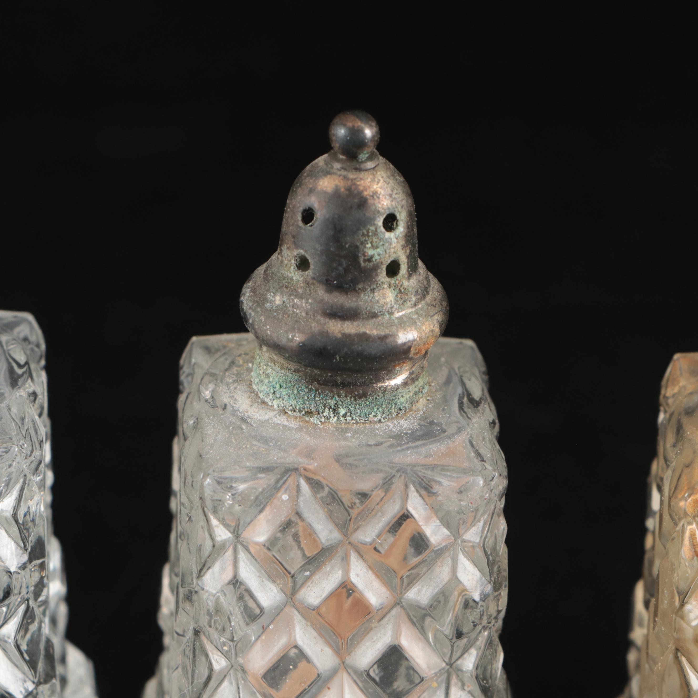 Avon Glass Bowl, Glass Cruet, Crystal Shakers, and More Table Accessories