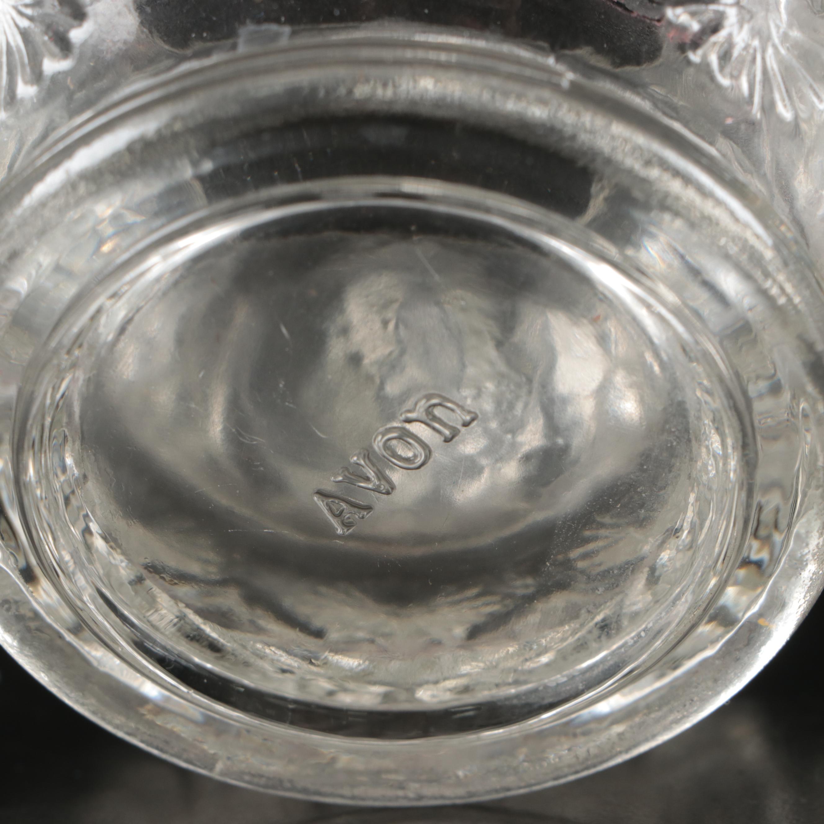 Avon Glass Bowl, Glass Cruet, Crystal Shakers, and More Table Accessories