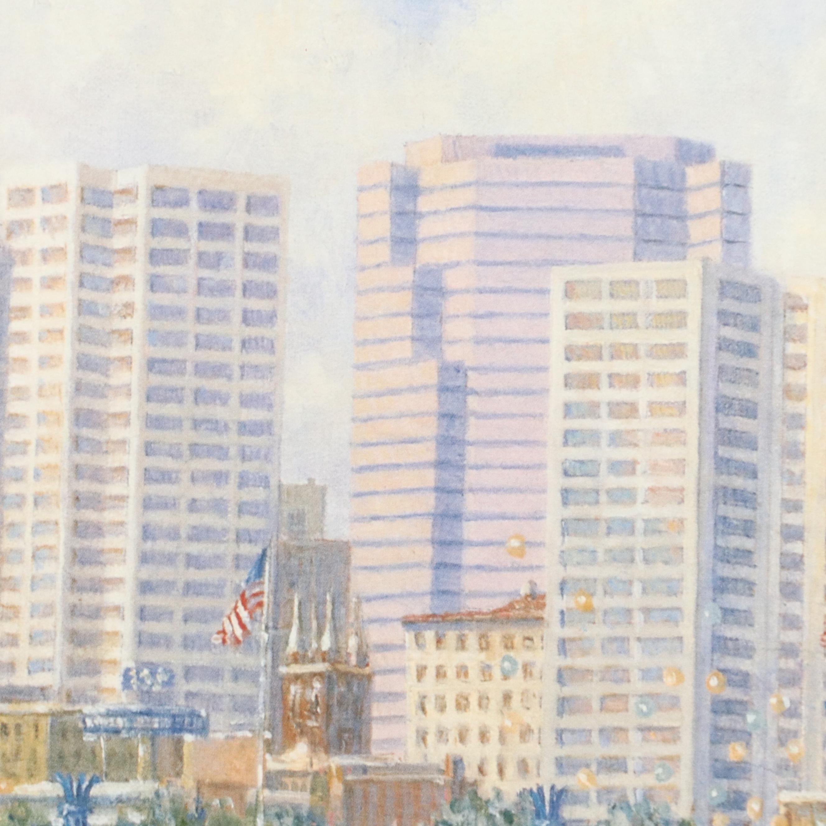 Frank McElwain Offset Lithograph "Cincinnati Bicentennial" with Sketch, 1988