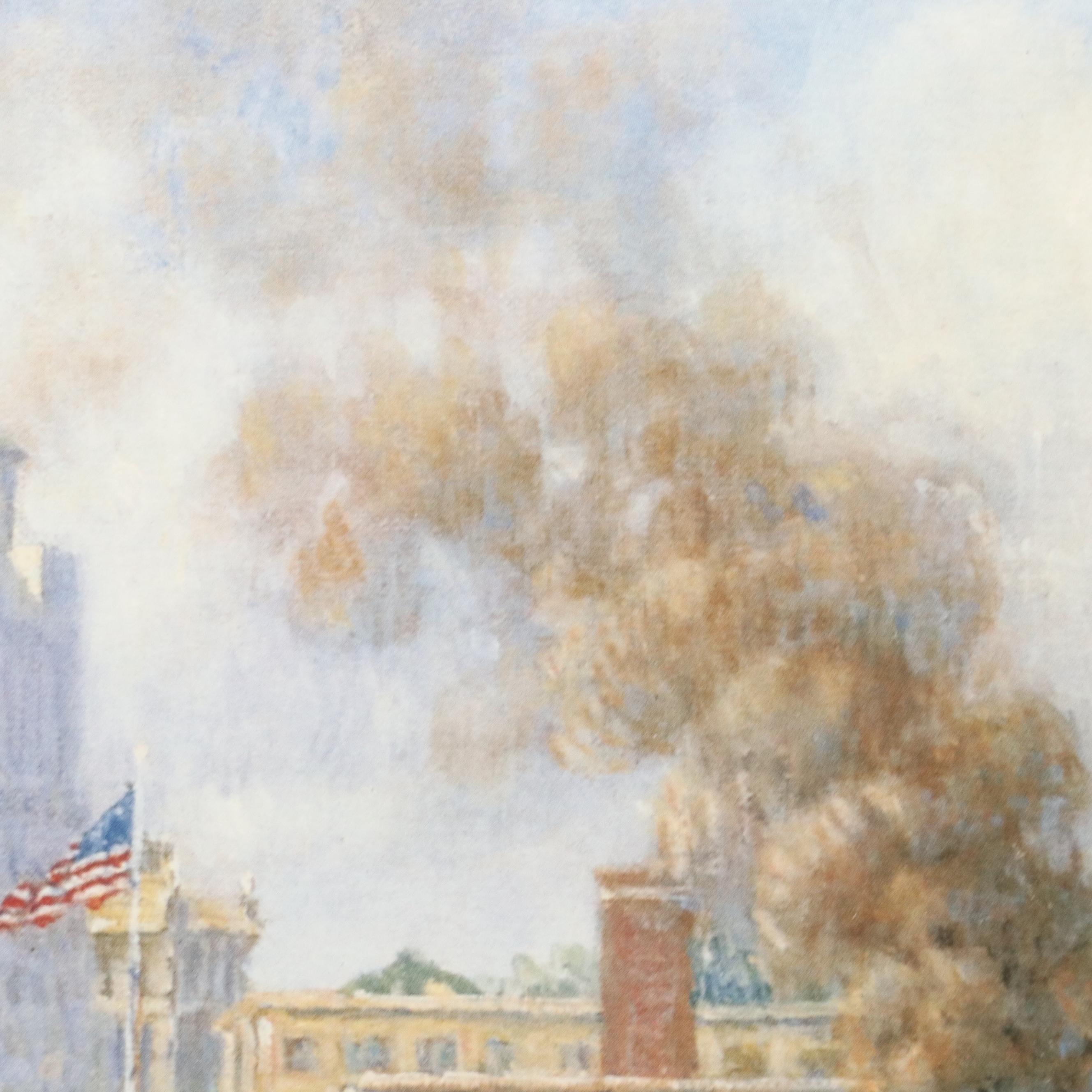 Frank McElwain Offset Lithograph "Cincinnati Bicentennial" with Sketch, 1988