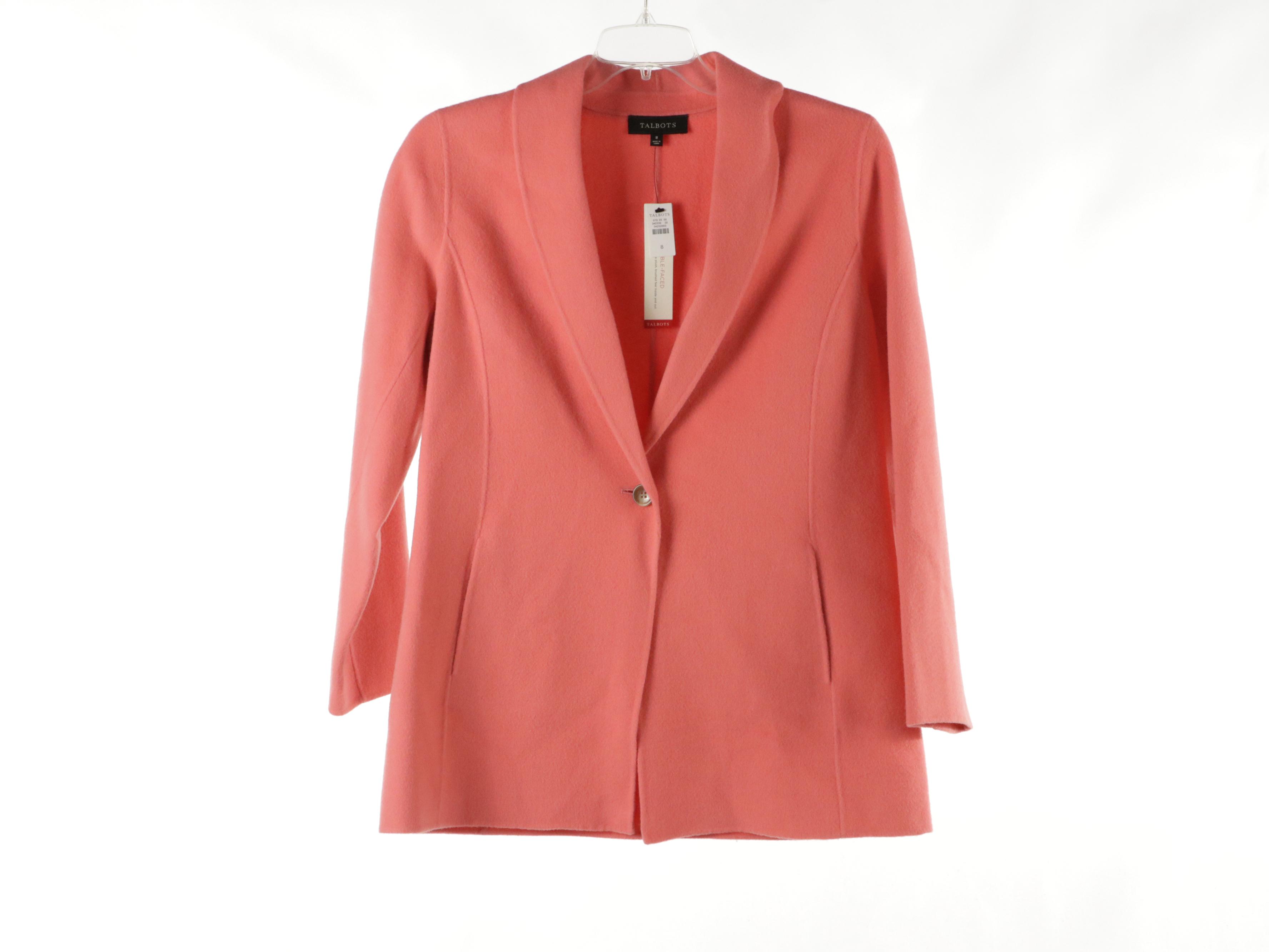 Talbots Floral Wool Sweater, Wool Blend Single-Button Blazer and Coat, With Tags