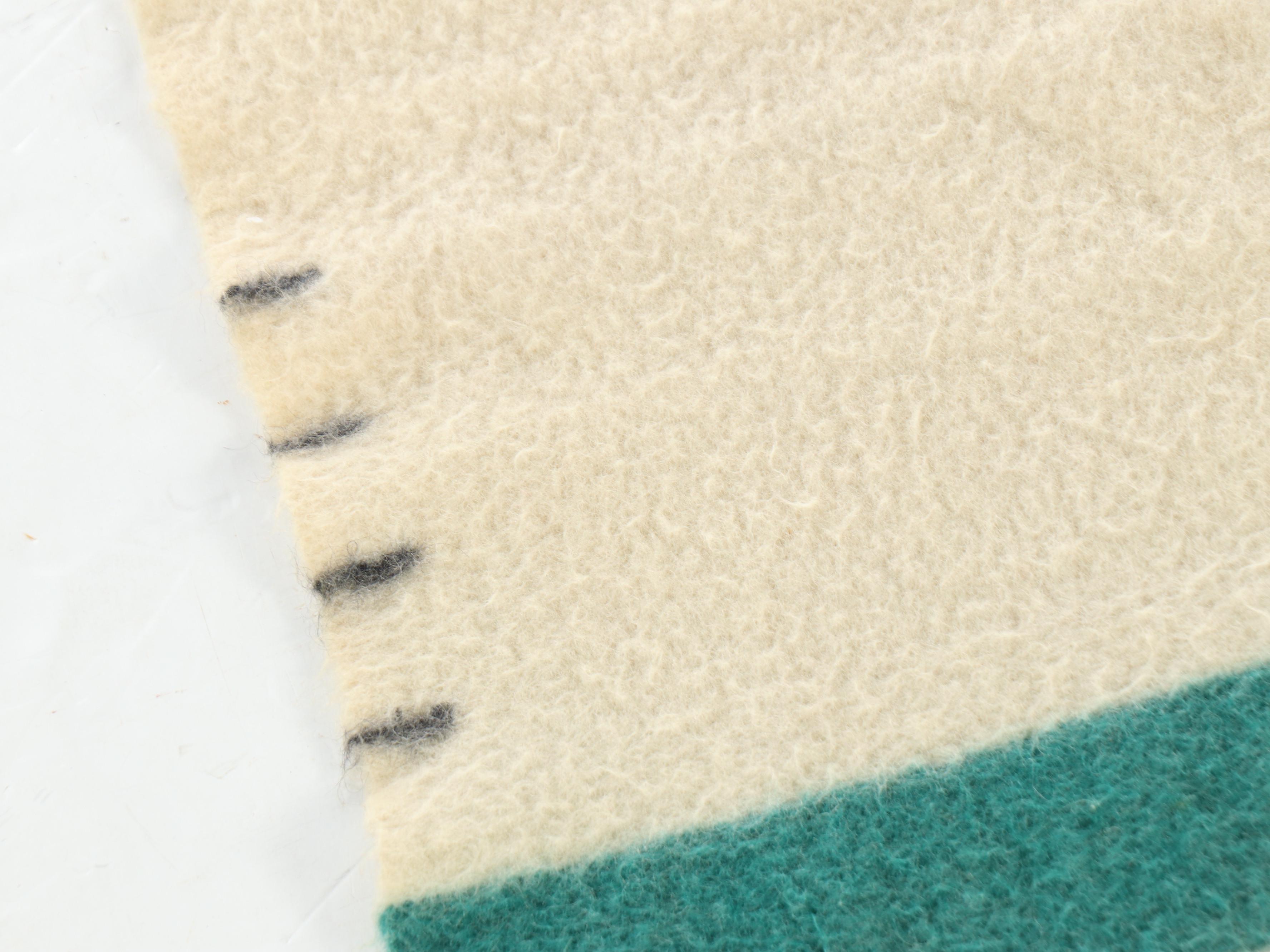 Hudson Bay Striped Wool Blanket, Mid/Late 20th Century