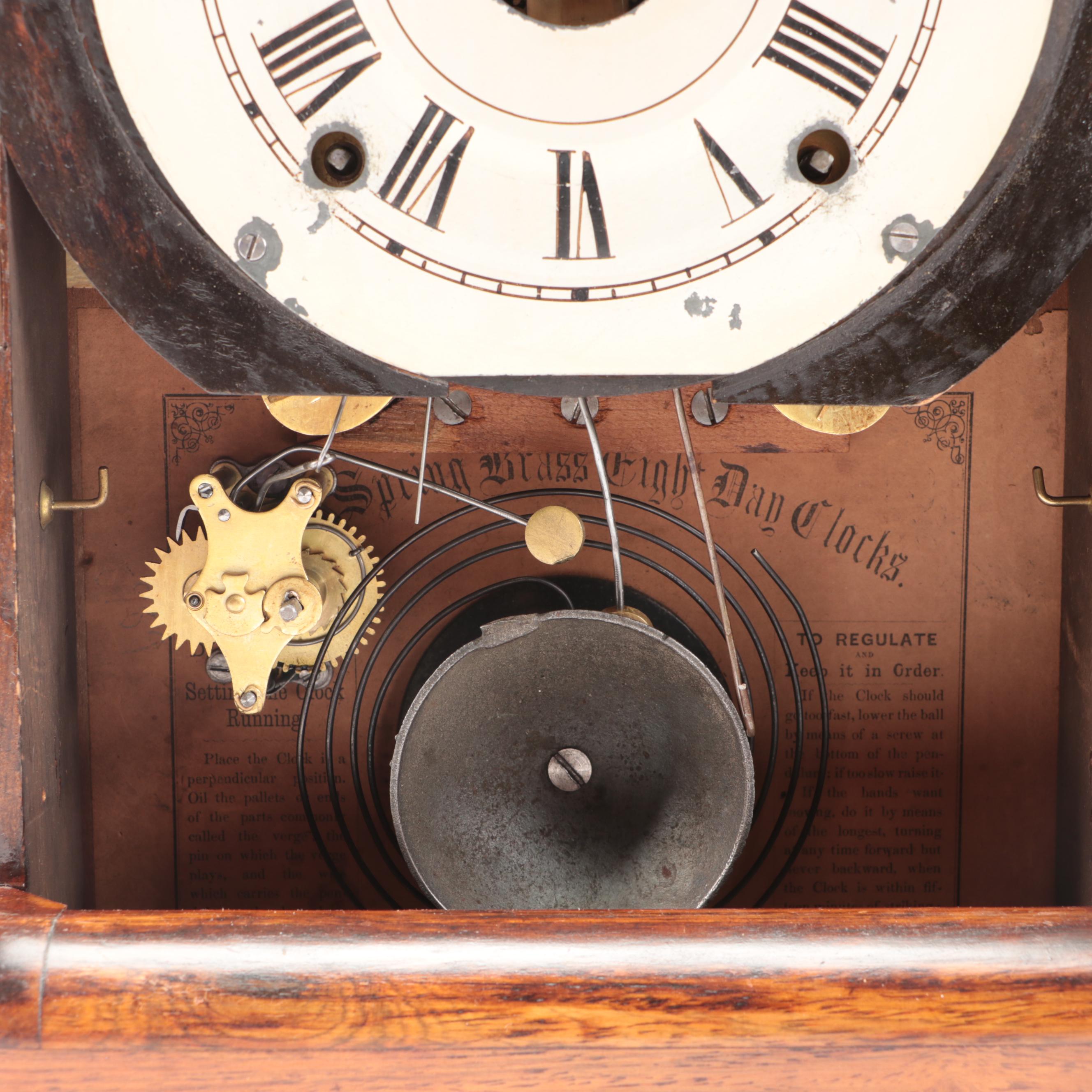 Seth Thomas Style Dome Top Rosewood Clock