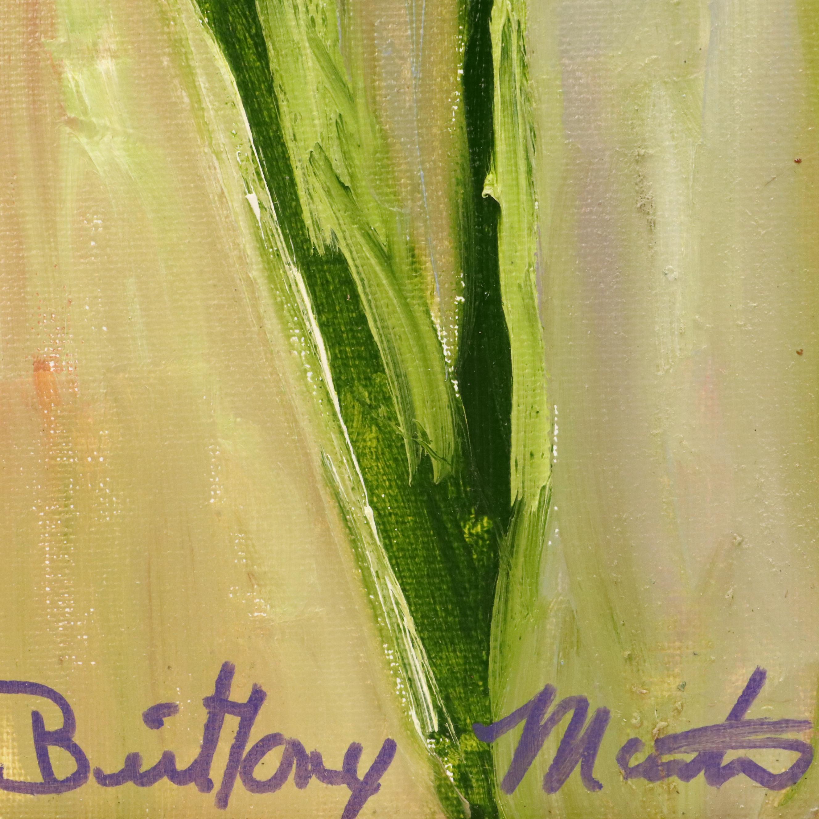 Brittony Martin Floral Oil Painting "Tall Purple Iris," 2025