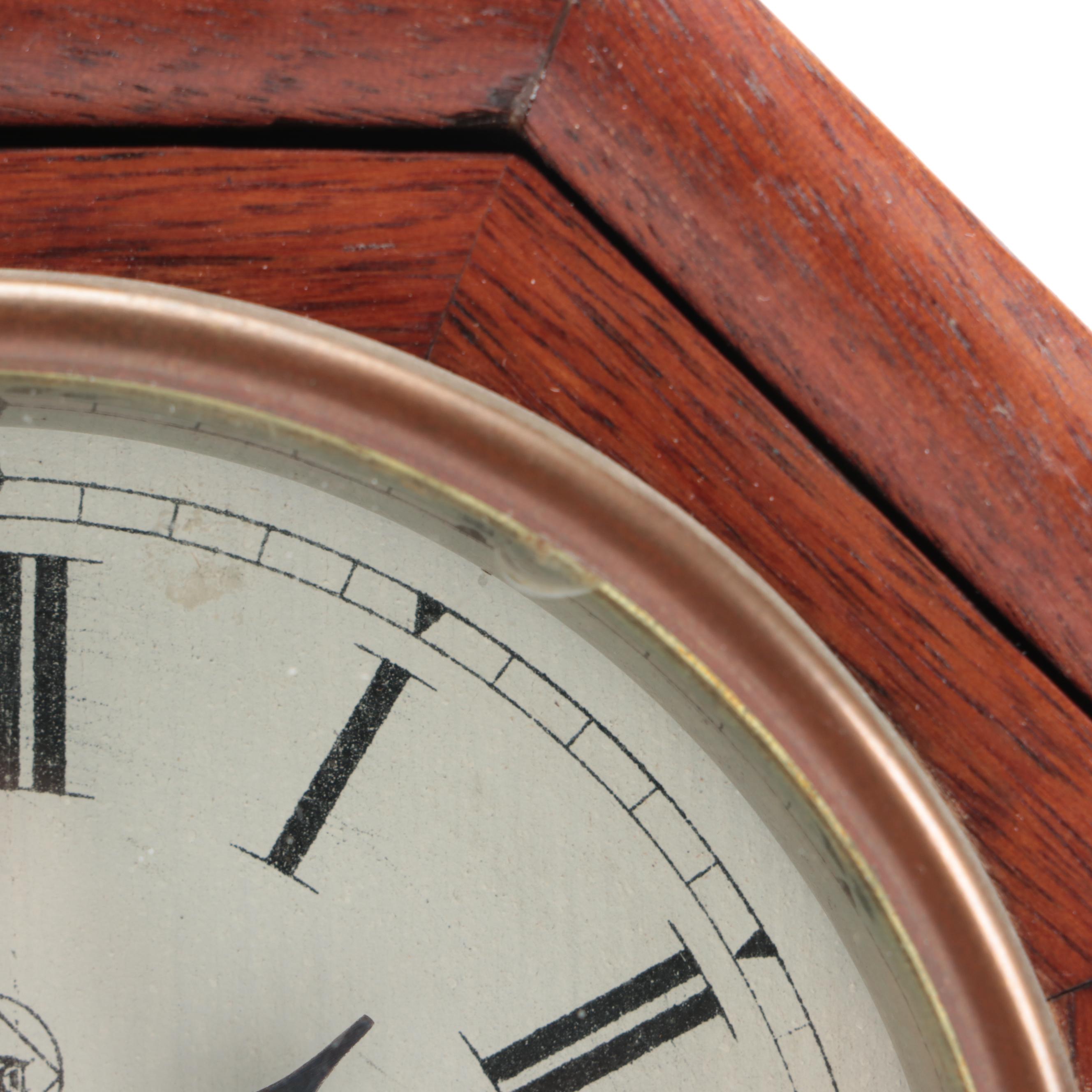 Seth Thomas Reverse Painting Wooden Mantel Clock