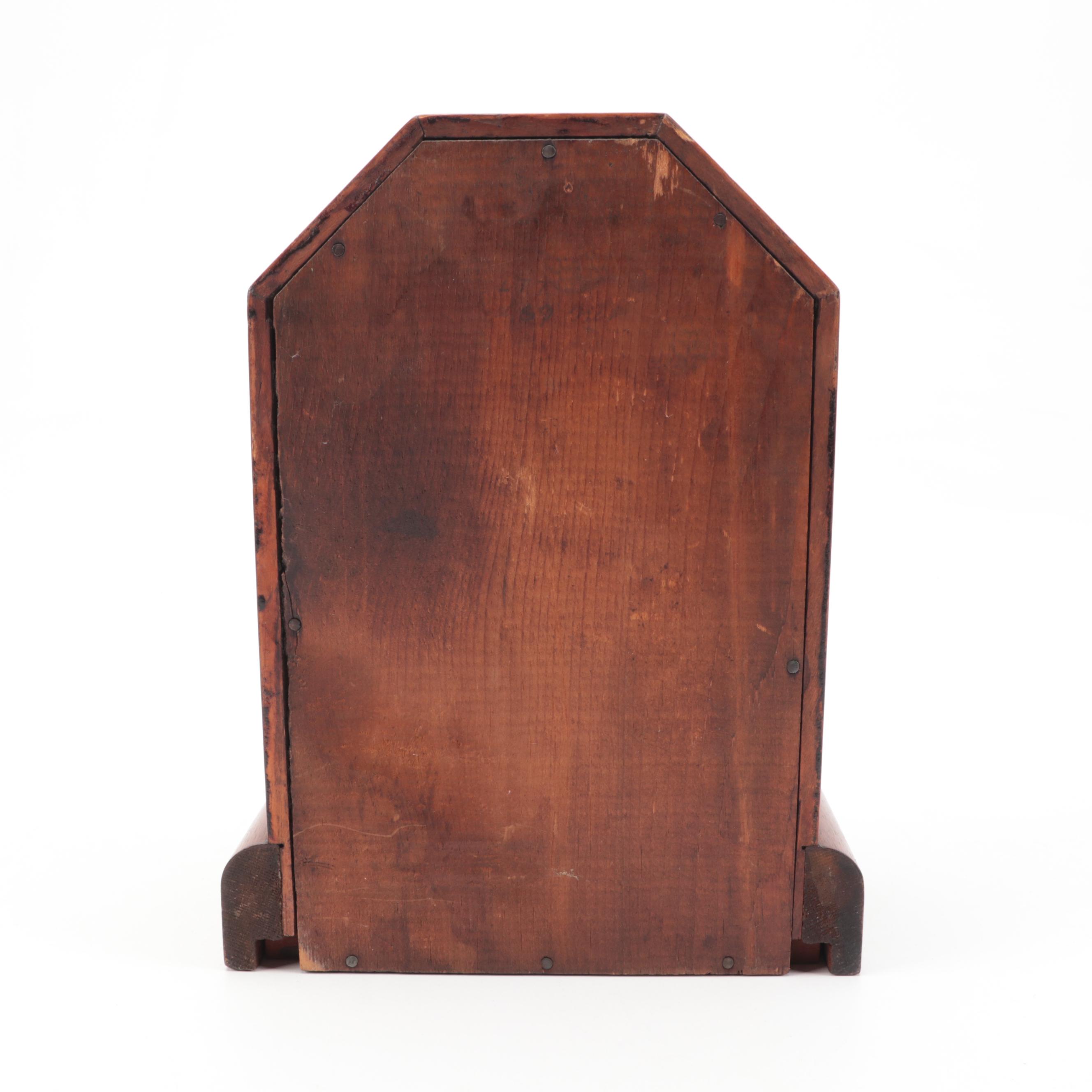 Seth Thomas Reverse Painting Wooden Mantel Clock