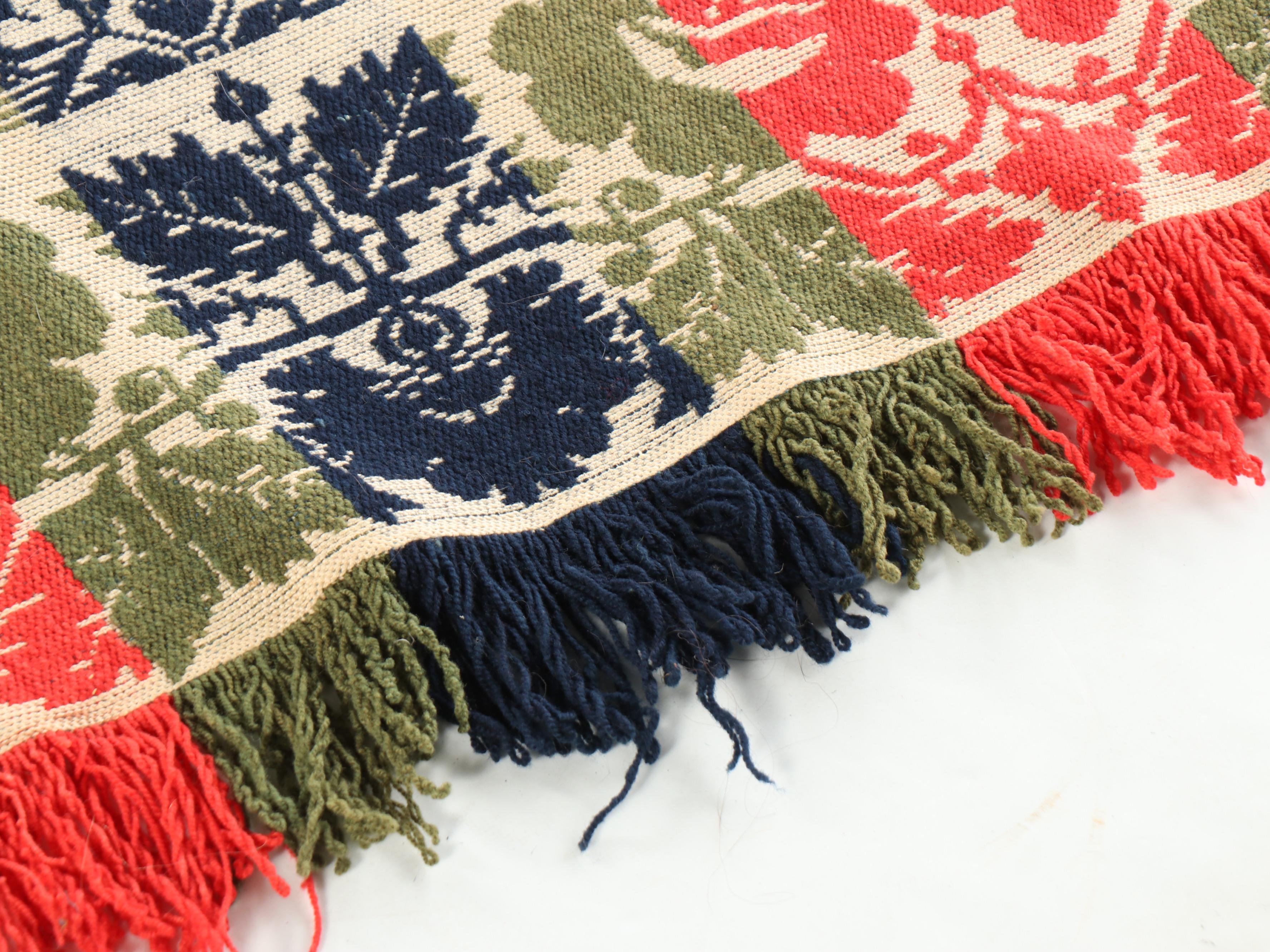 Philip Michael American Jacquard Handwoven Coverlet, 1848