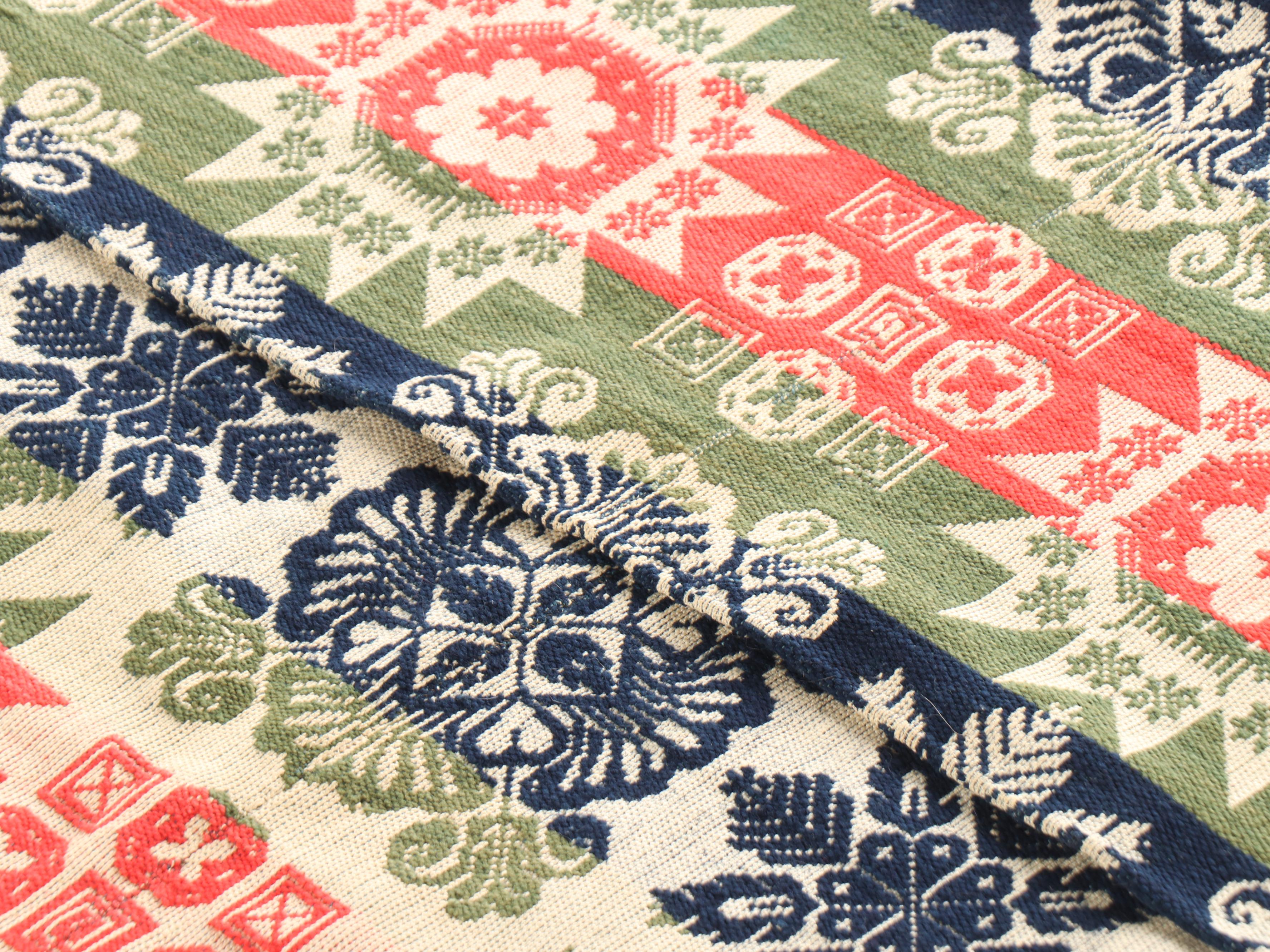 Philip Michael American Jacquard Handwoven Coverlet, 1848