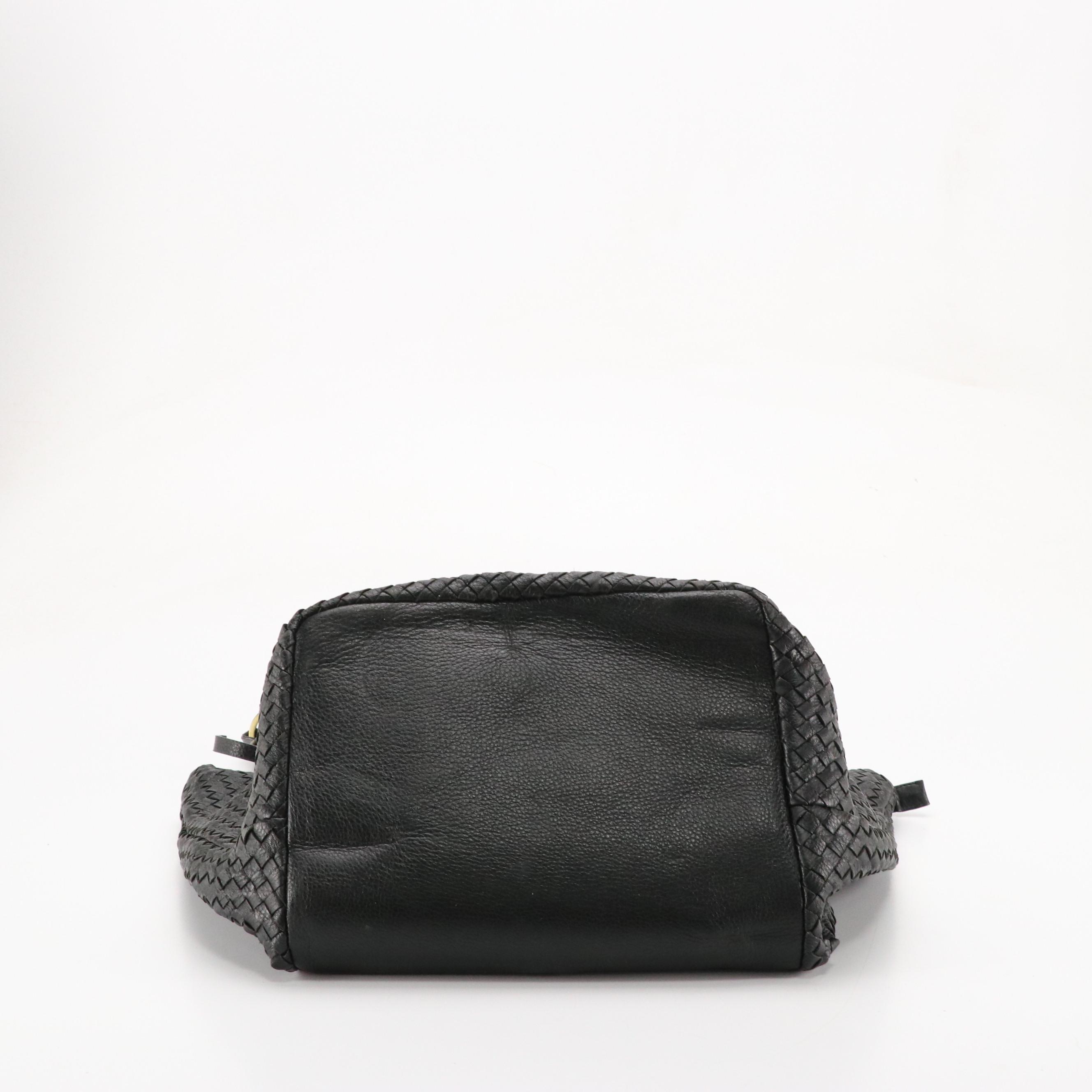 Aqua Madonna Large Woven Leather Satchel, Neiman Marcus Purple Nylon Backpack