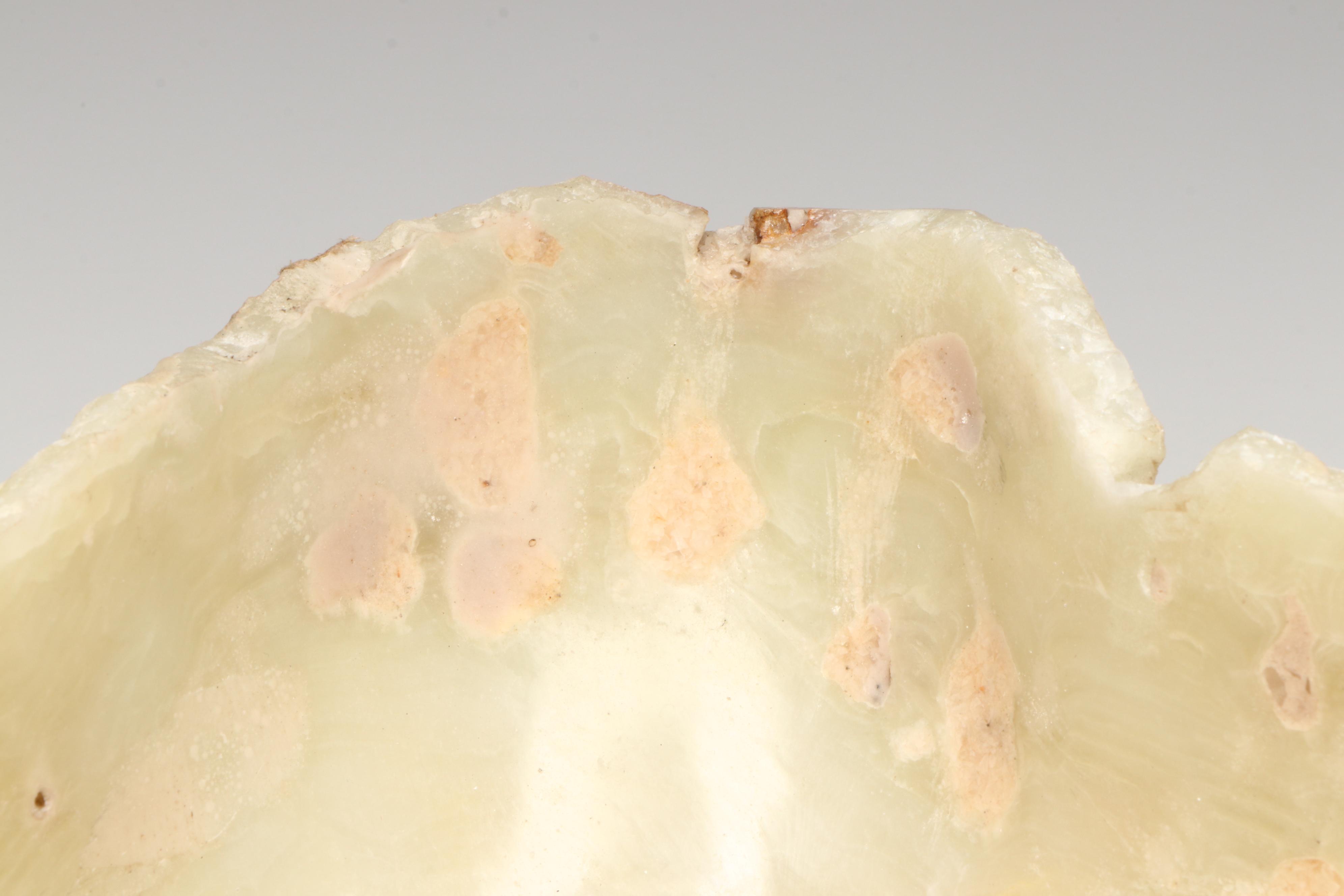 Hand-Polished and Carved Banded Calcite Centerpiece Bowl