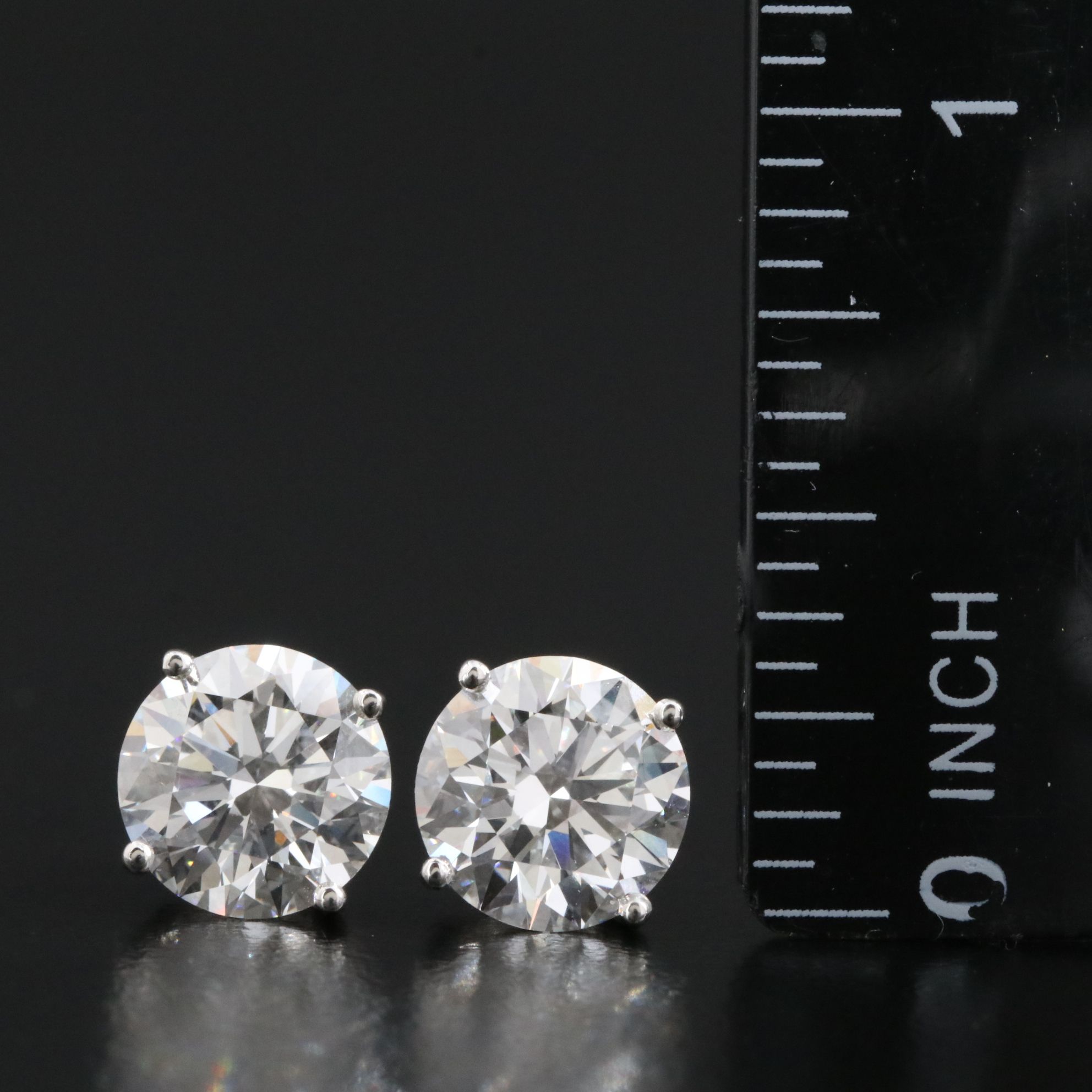 Platinum 5.07 CTW Lab Grown Diamond Stud Earrings with IGI Reports