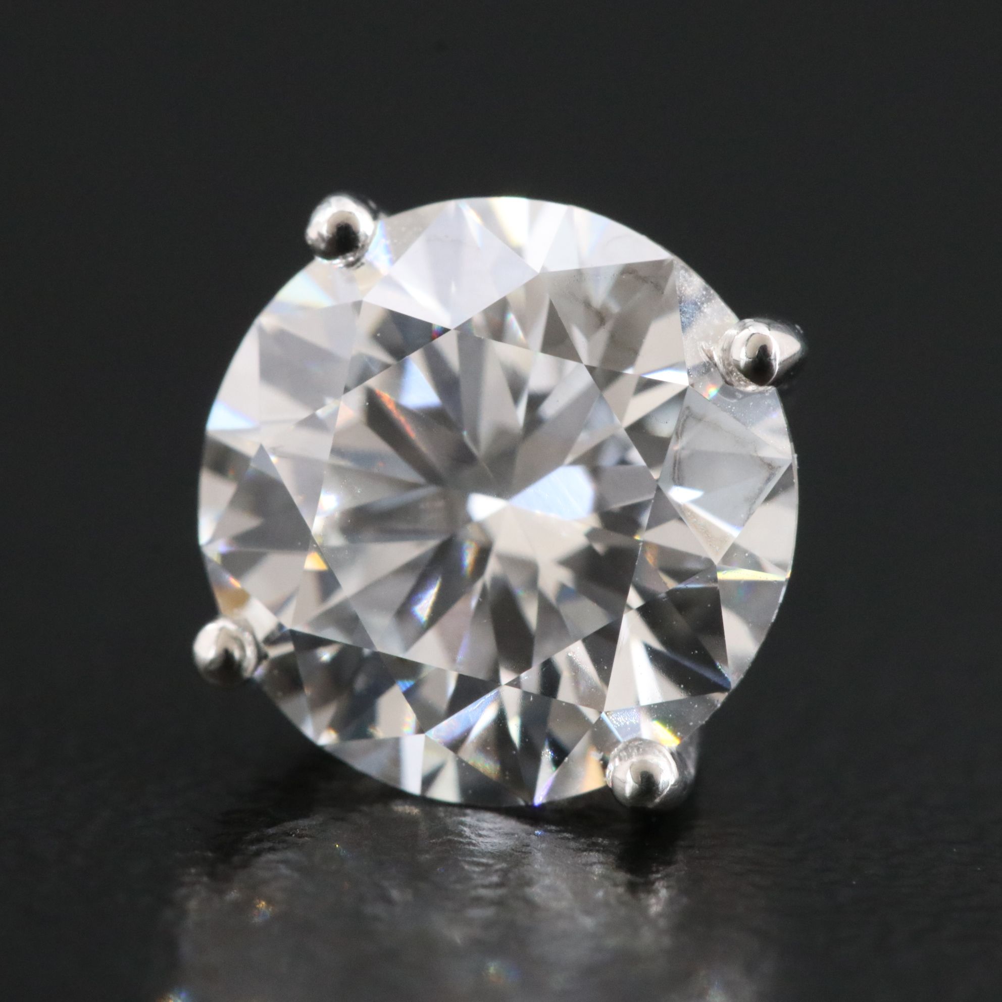 Platinum 5.07 CTW Lab Grown Diamond Stud Earrings with IGI Reports