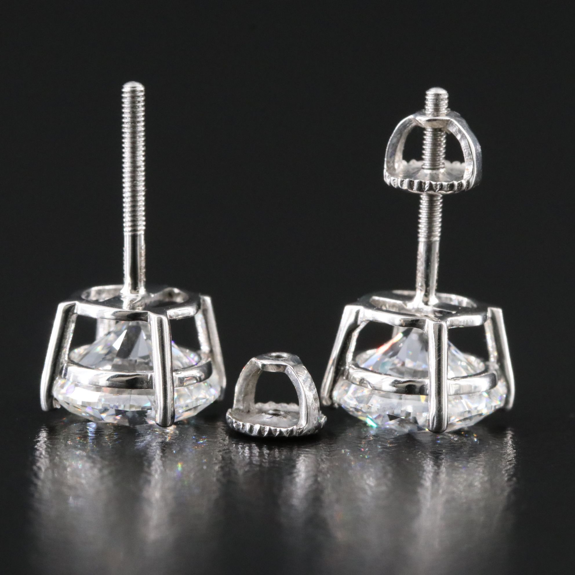Platinum 5.07 CTW Lab Grown Diamond Stud Earrings with IGI Reports