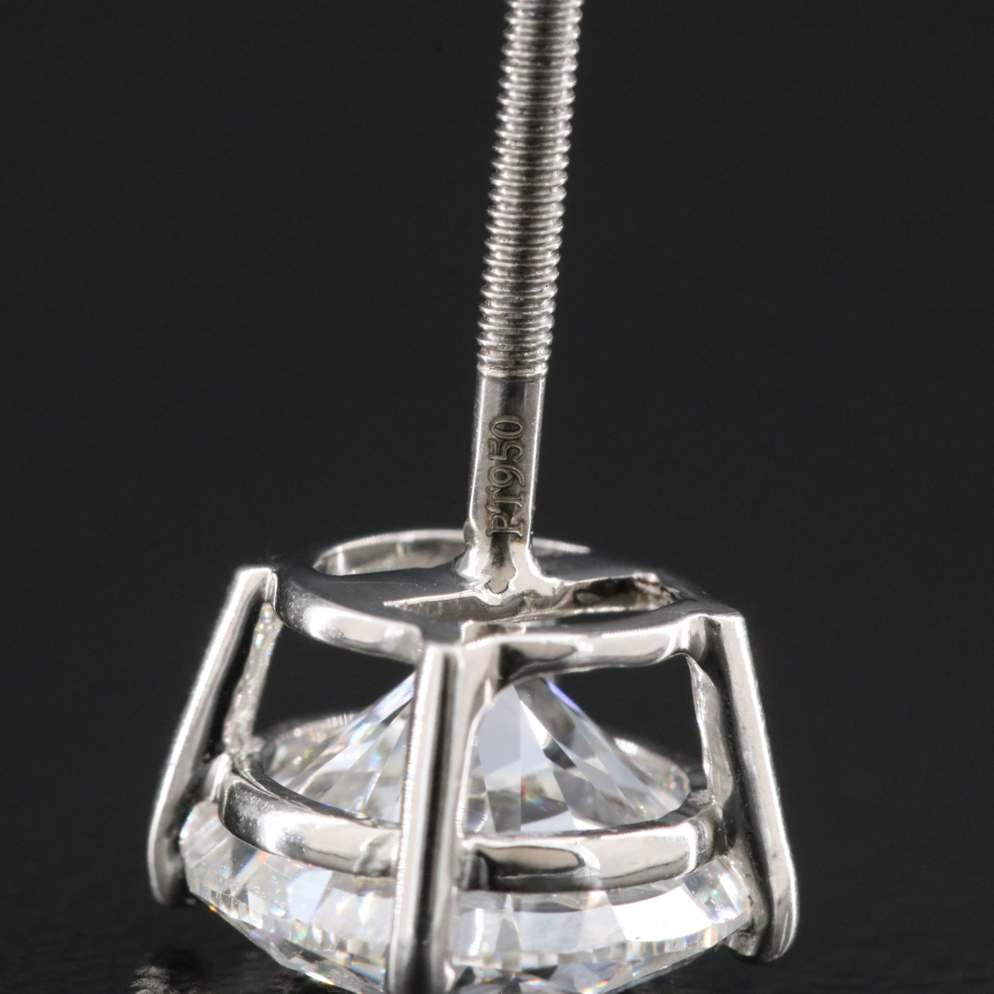 Platinum 5.07 CTW Lab Grown Diamond Stud Earrings with IGI Reports