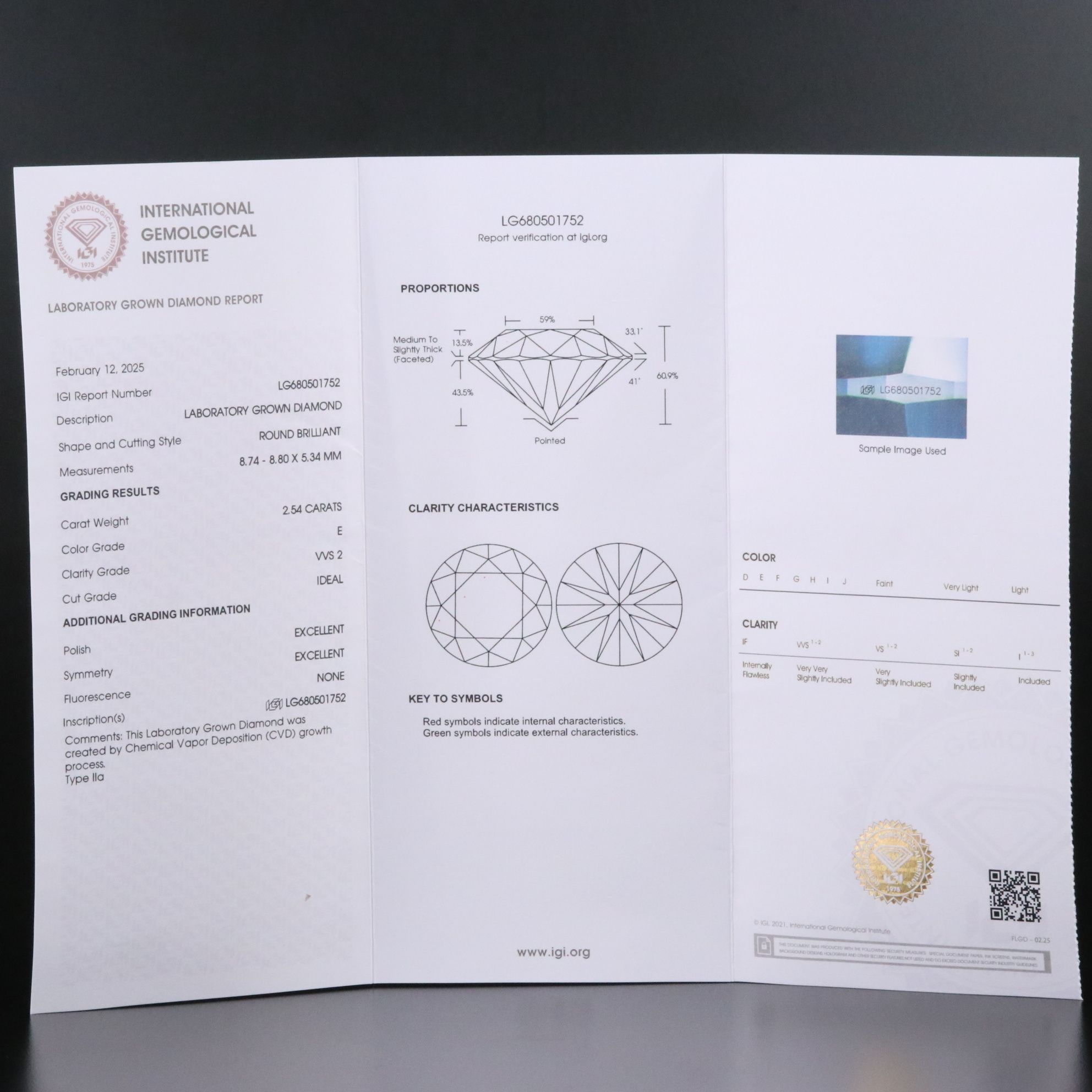 Platinum 5.07 CTW Lab Grown Diamond Stud Earrings with IGI Reports