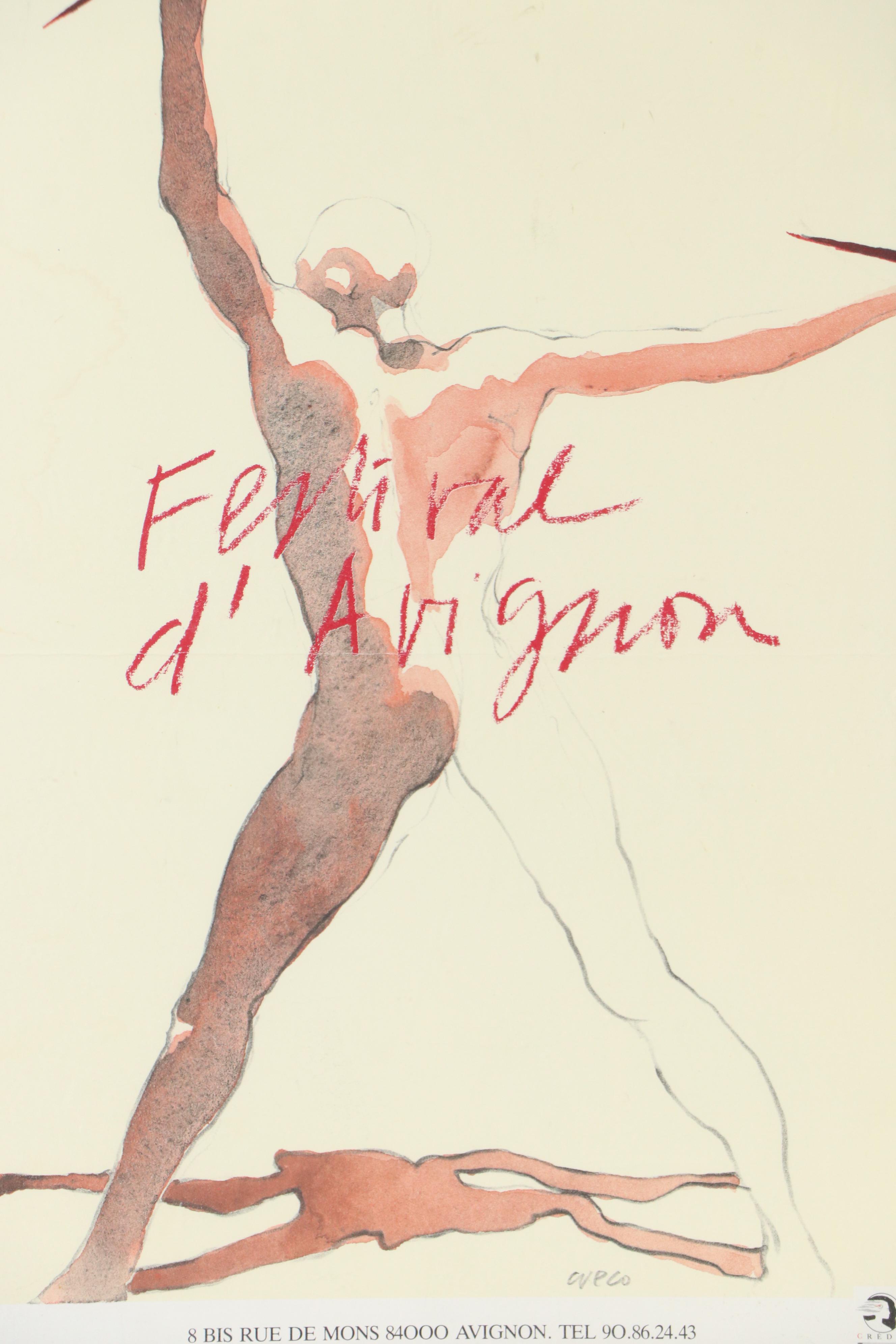 Festival D'Avignon 1988 Offset Lithograph Poster