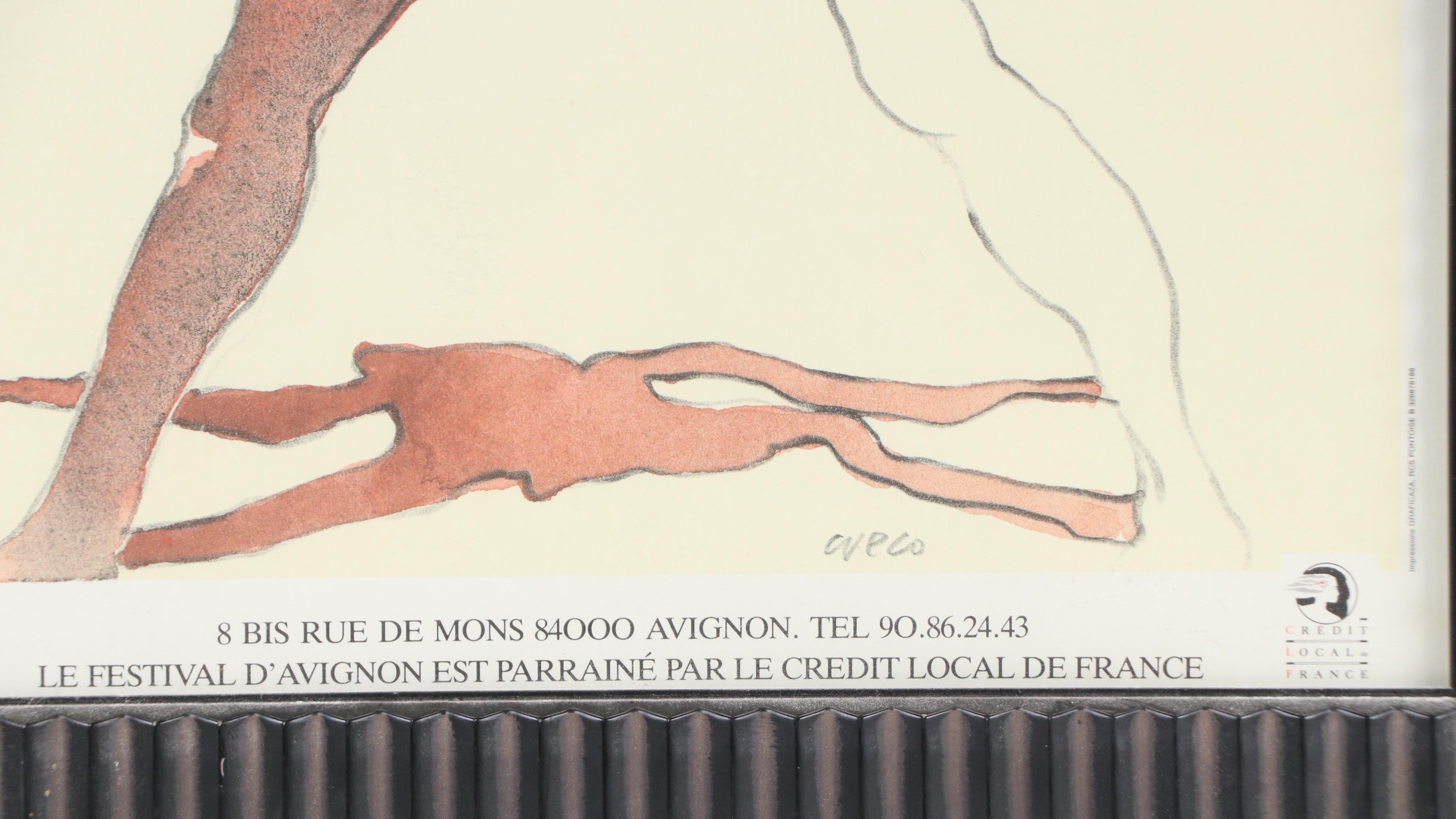 Festival D'Avignon 1988 Offset Lithograph Poster