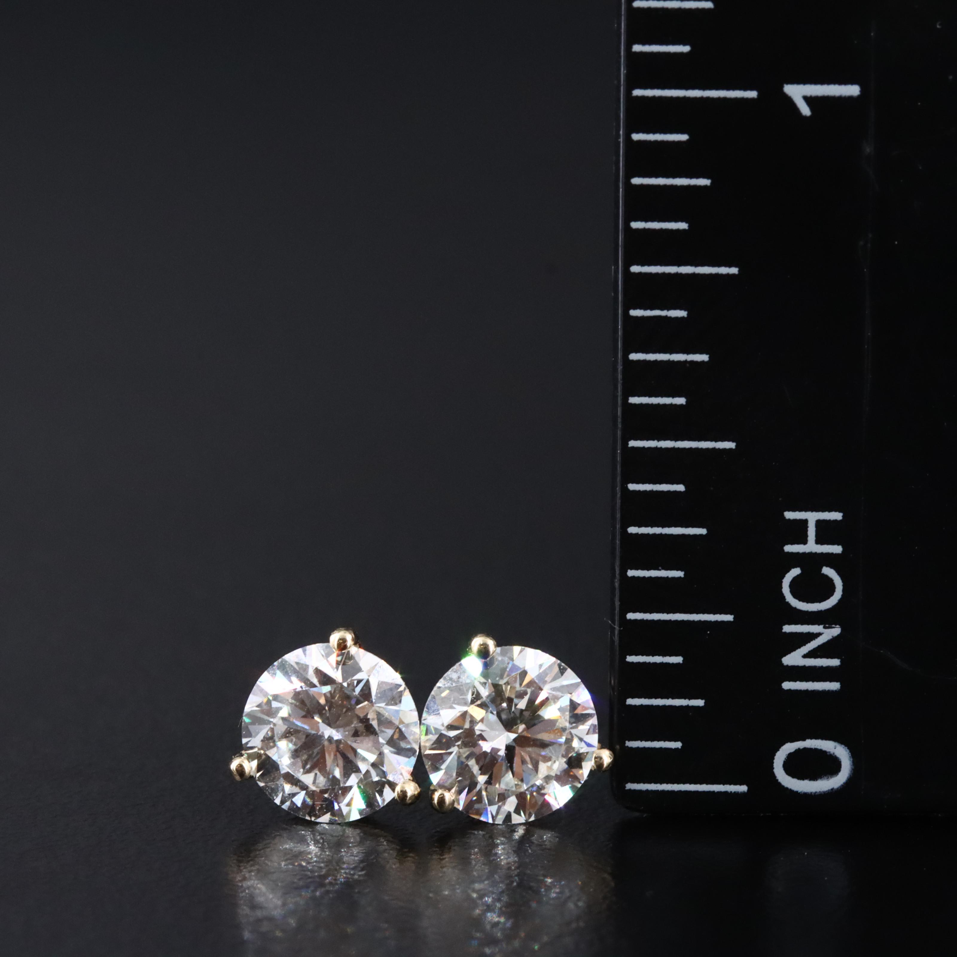 14K 2.00 CTW Lab Grown Diamond Stud Earrings
