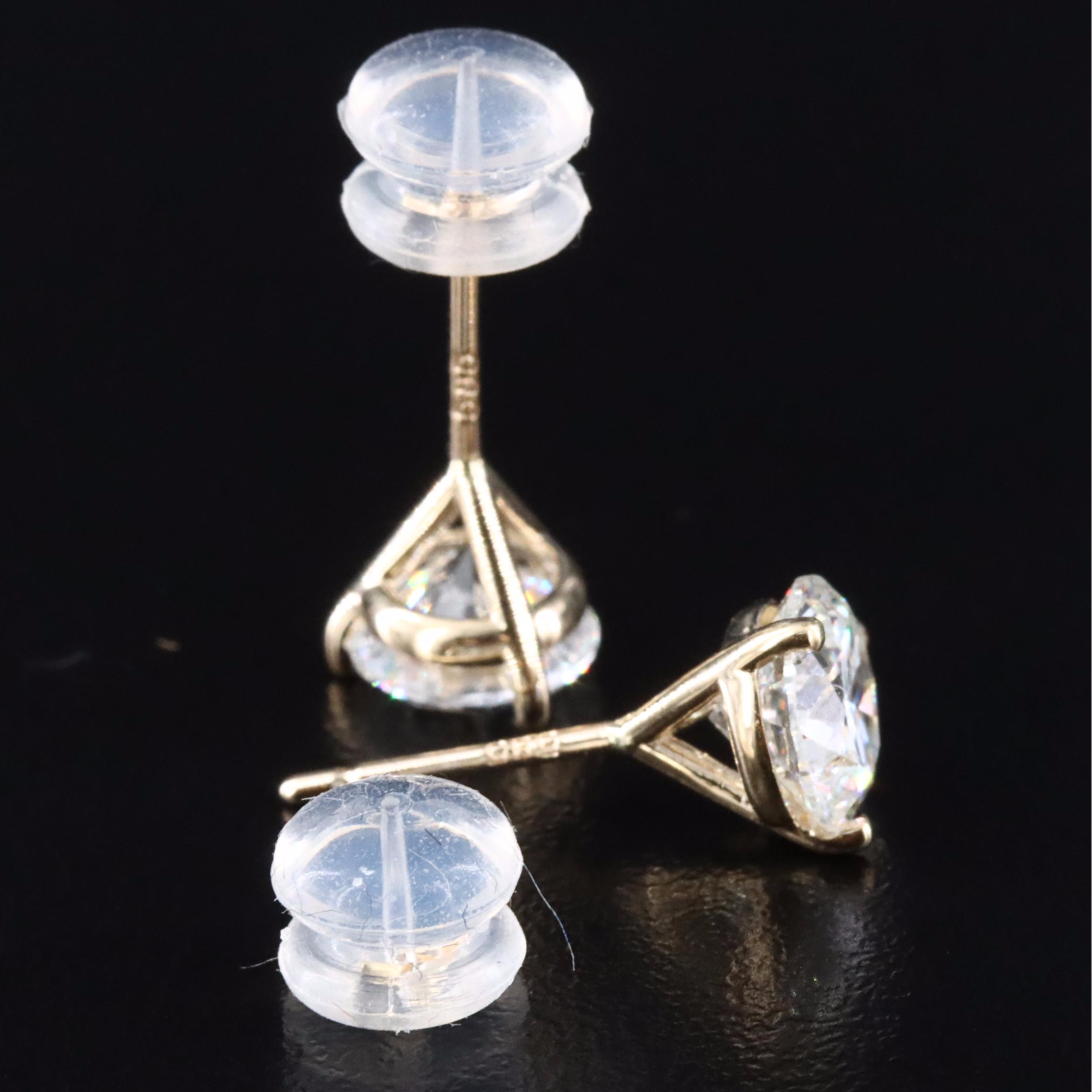 14K 2.00 CTW Lab Grown Diamond Stud Earrings