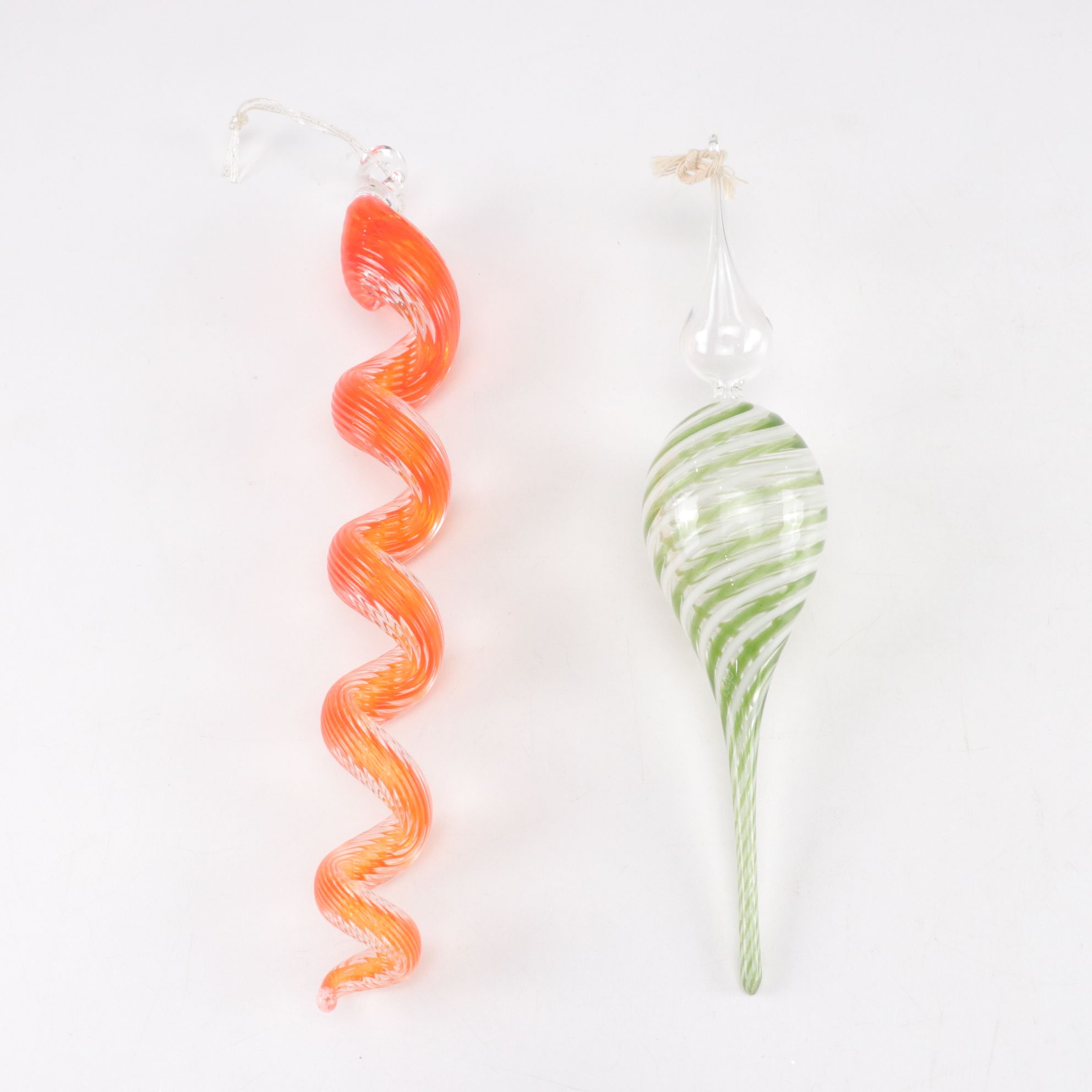 Blown Art Glass Christmas Tree Ornament Collection