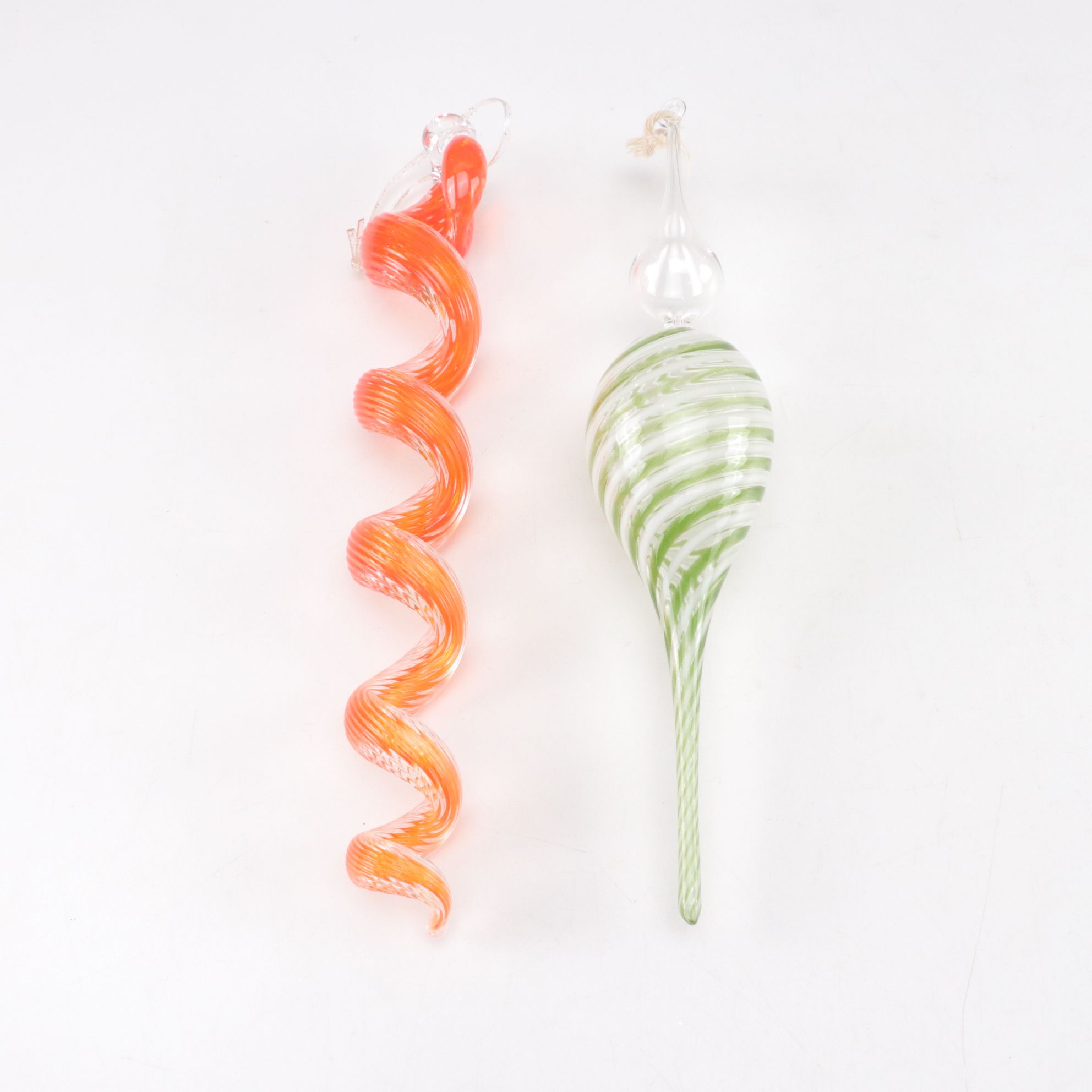 Blown Art Glass Christmas Tree Ornament Collection