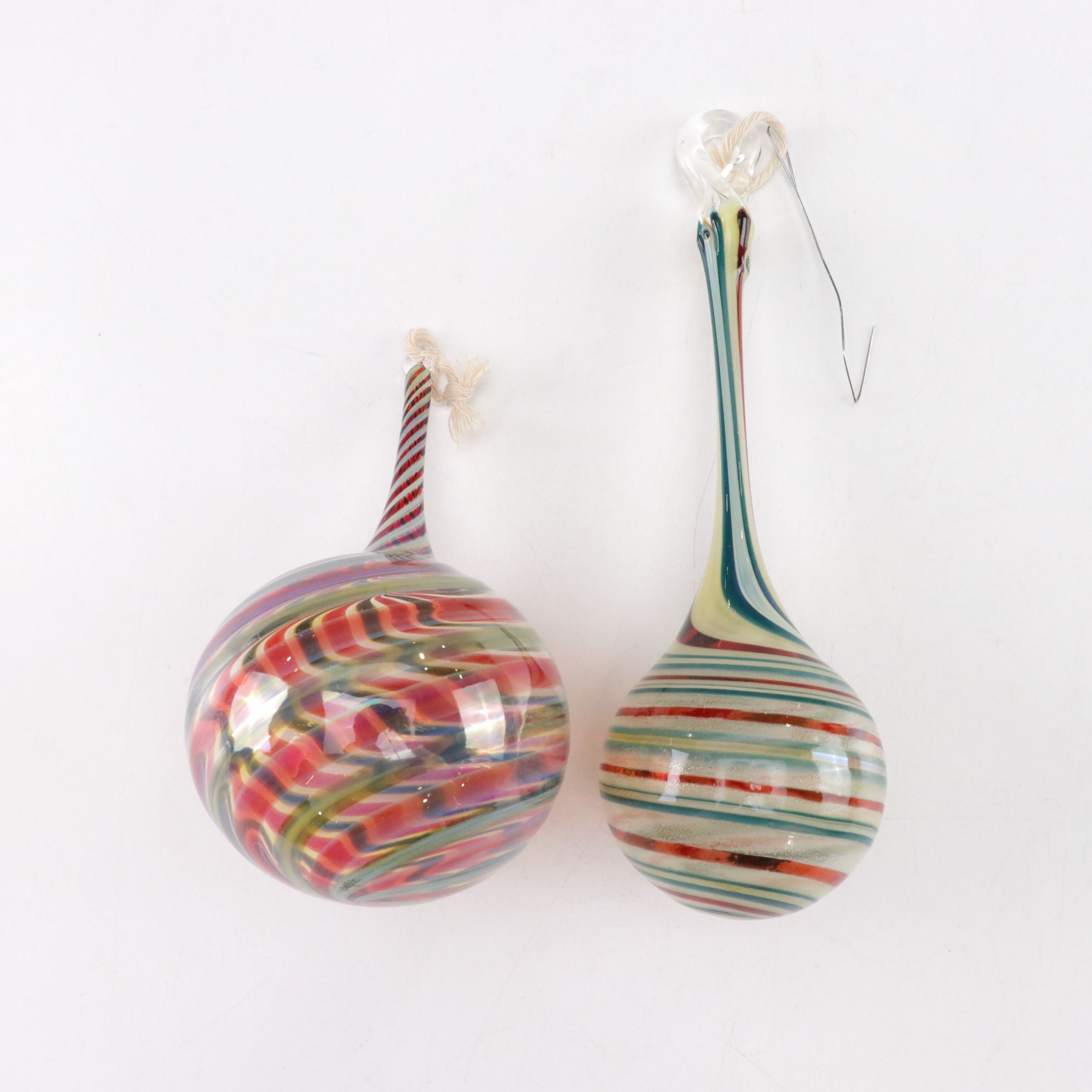 Blown Art Glass Christmas Tree Ornament Collection