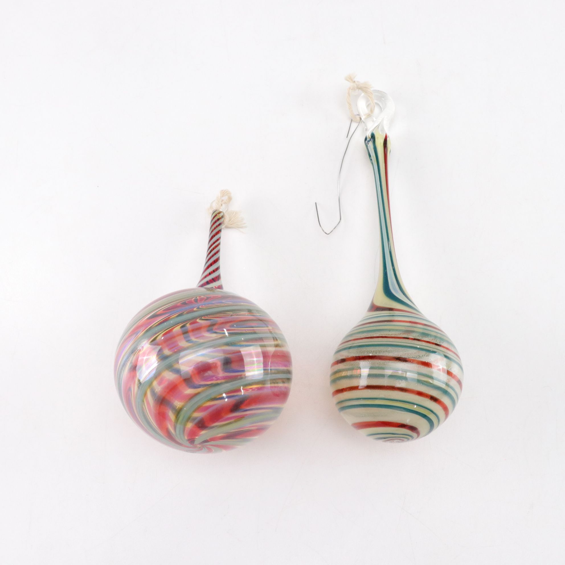 Blown Art Glass Christmas Tree Ornament Collection