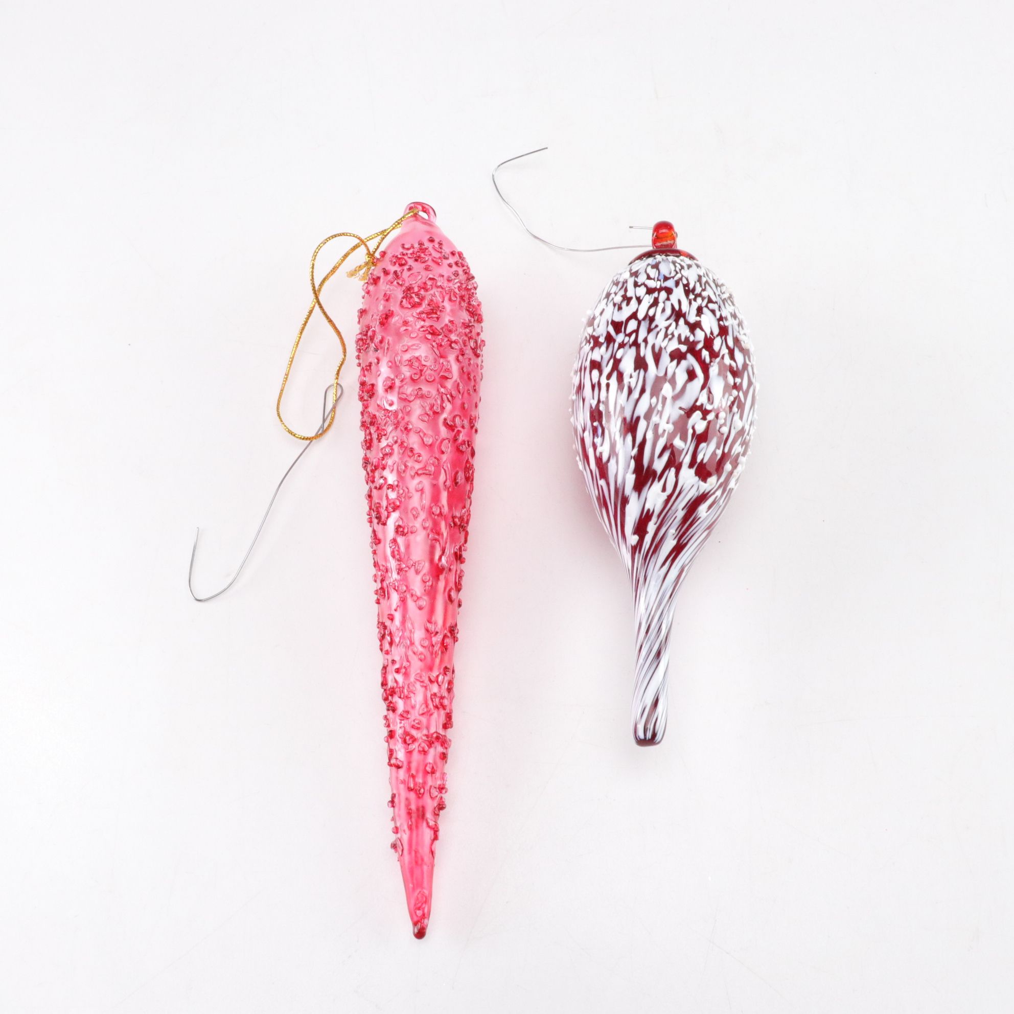 Blown Art Glass Christmas Tree Ornament Collection