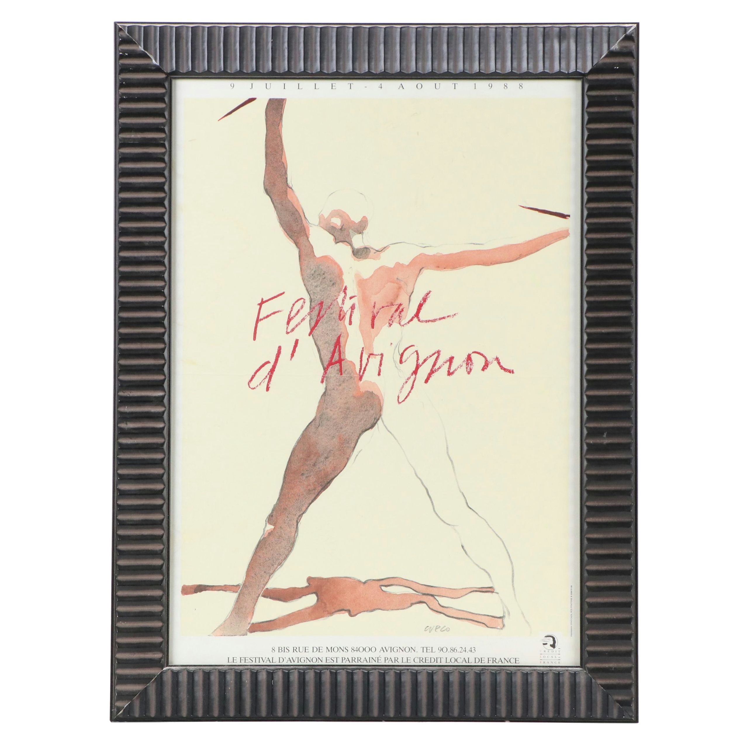 Festival D'Avignon 1988 Offset Lithograph Poster