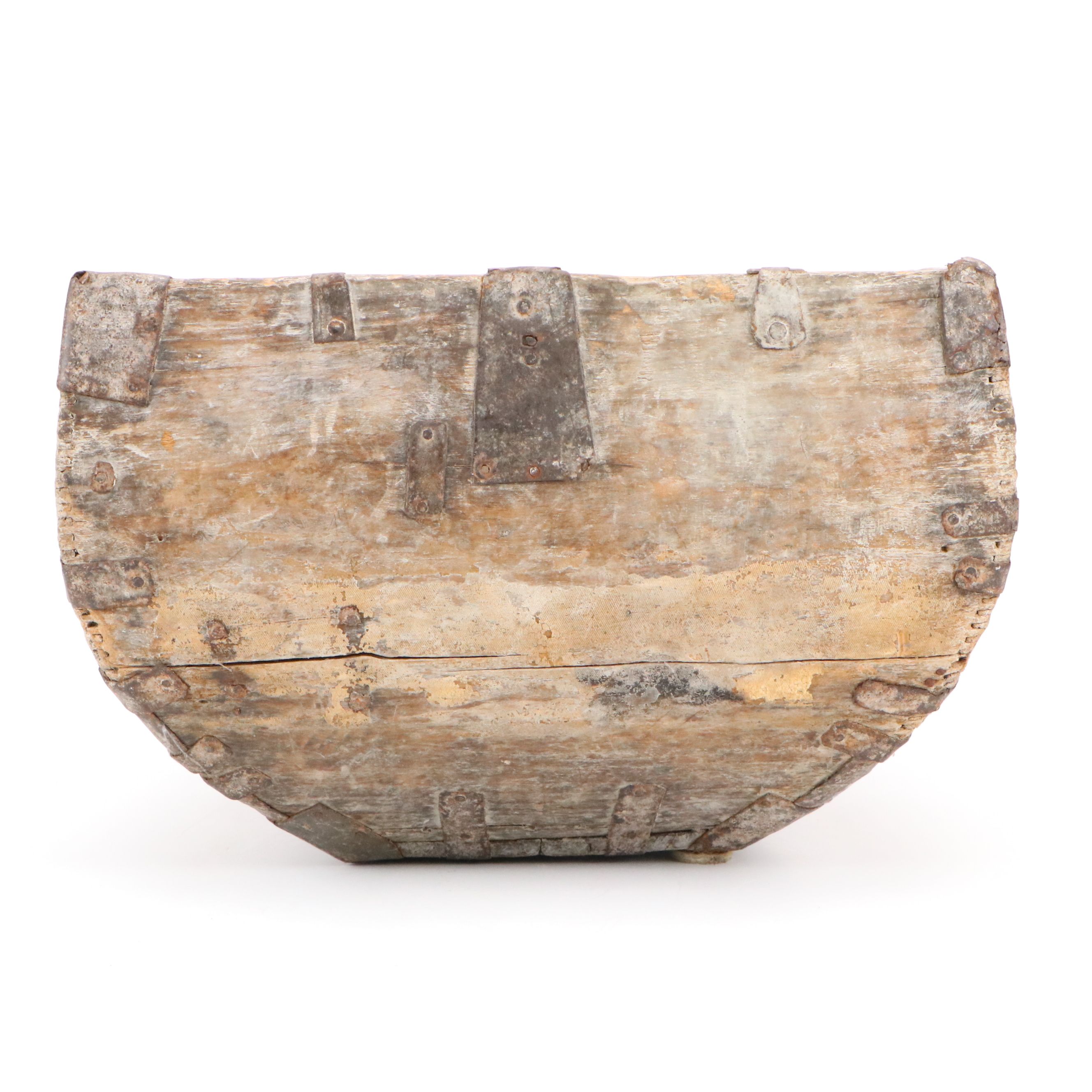 Antique Chinese Wooden Rice Bucket