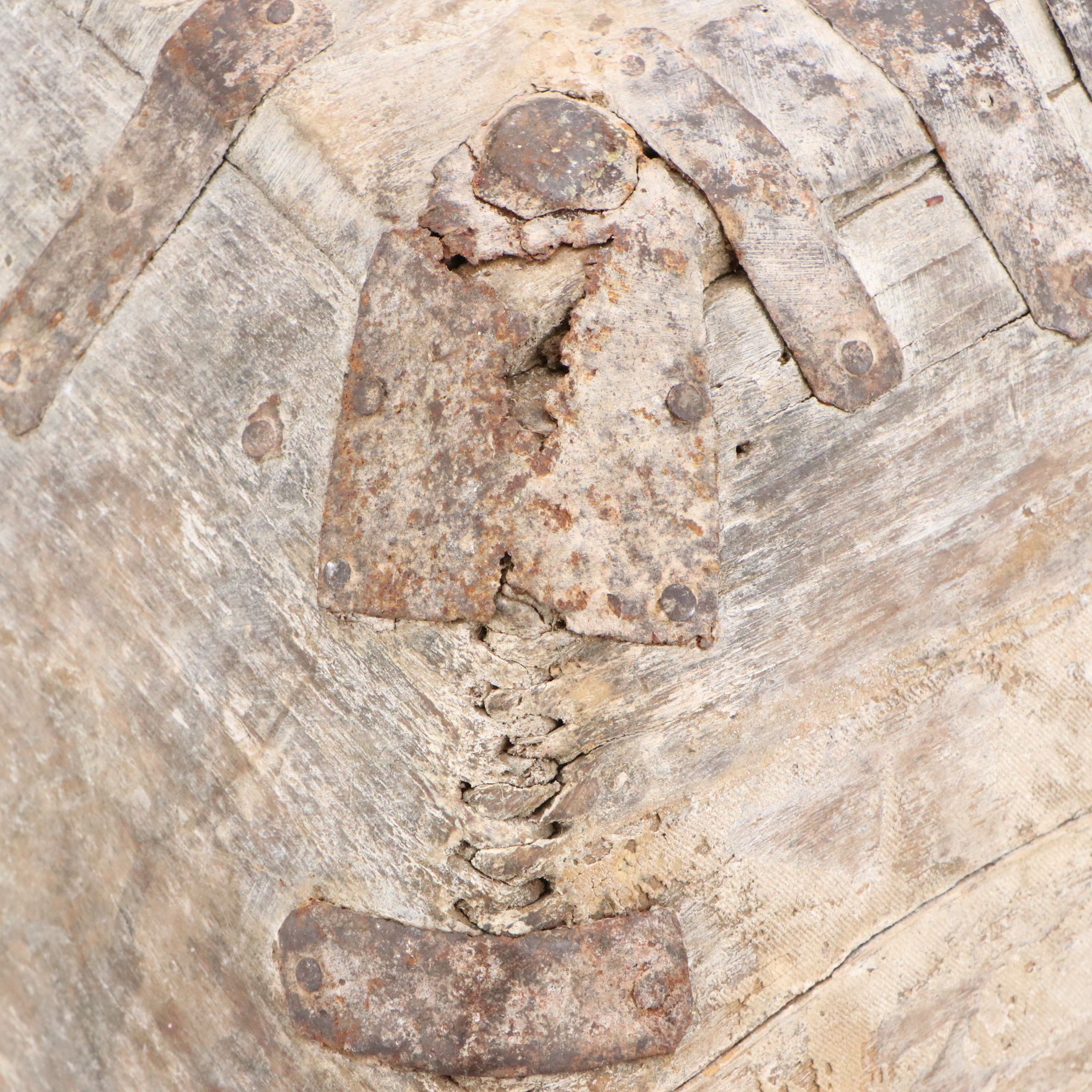 Antique Chinese Wooden Rice Bucket