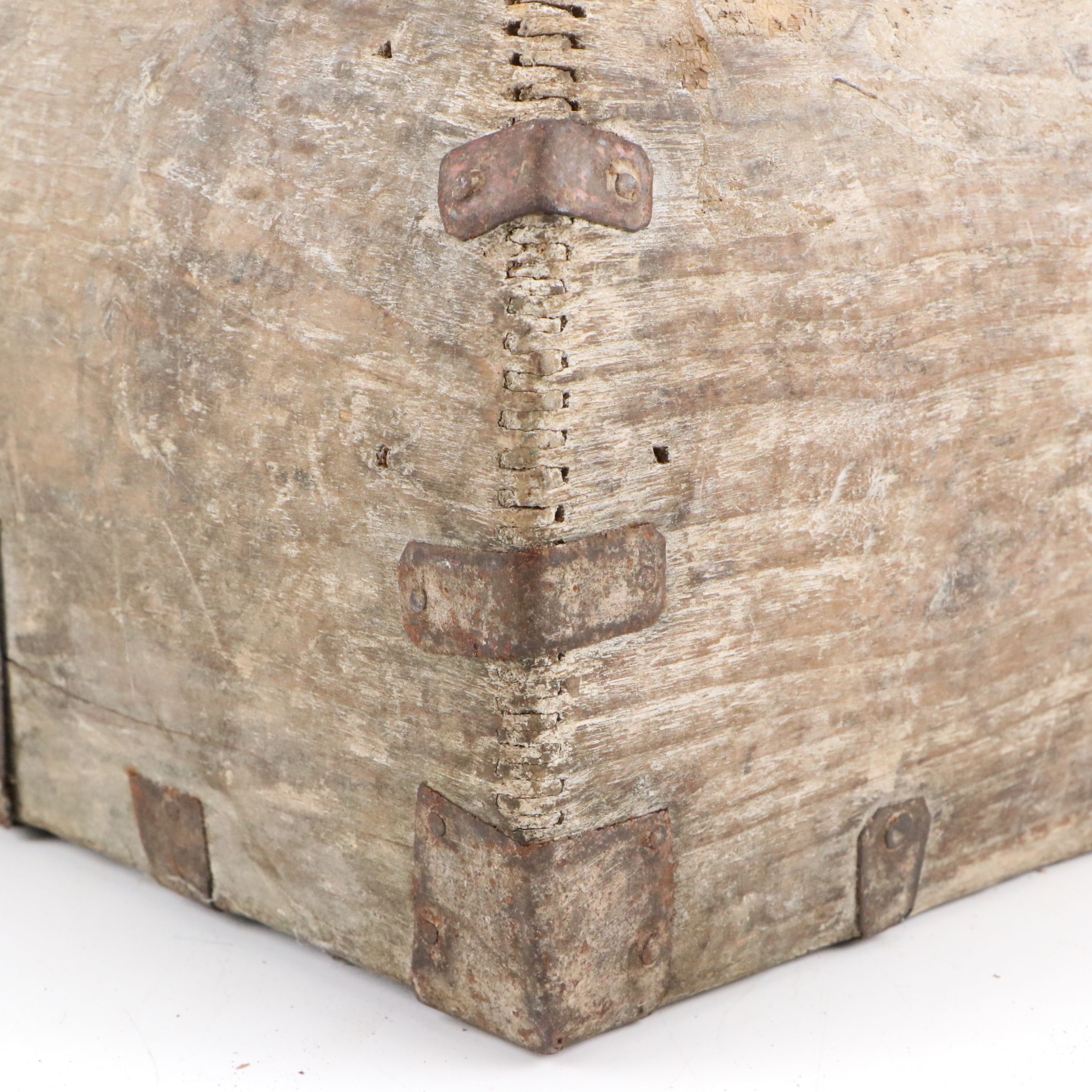 Antique Chinese Wooden Rice Bucket