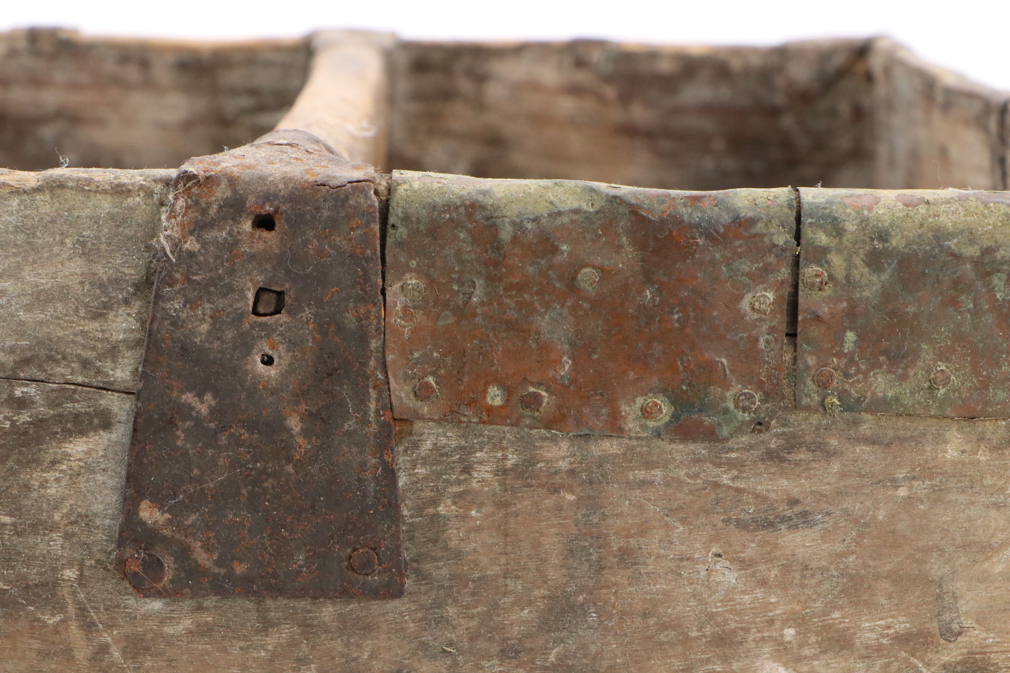 Antique Chinese Wooden Rice Bucket