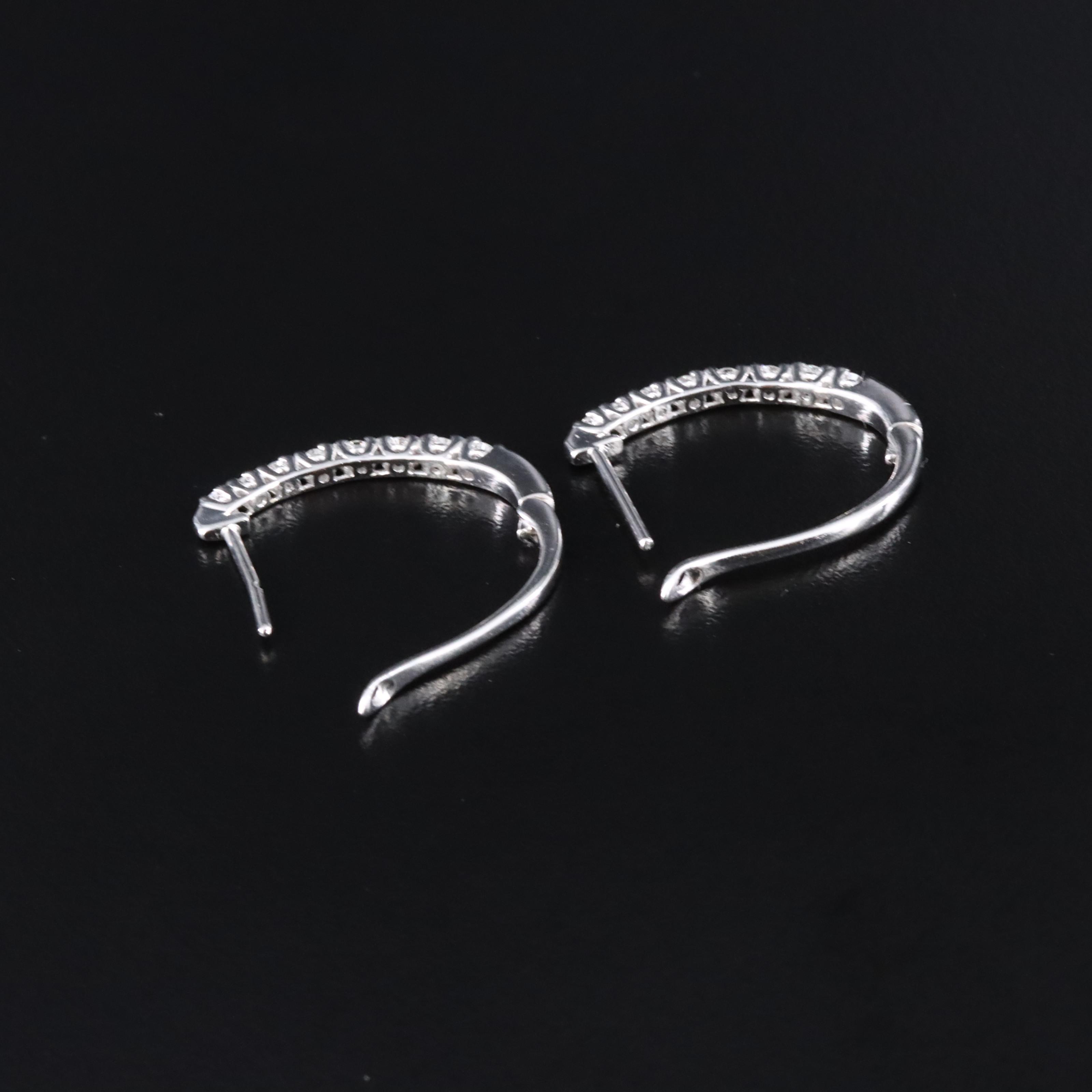14K 0.30 CTW Diamond Hoop Earrings