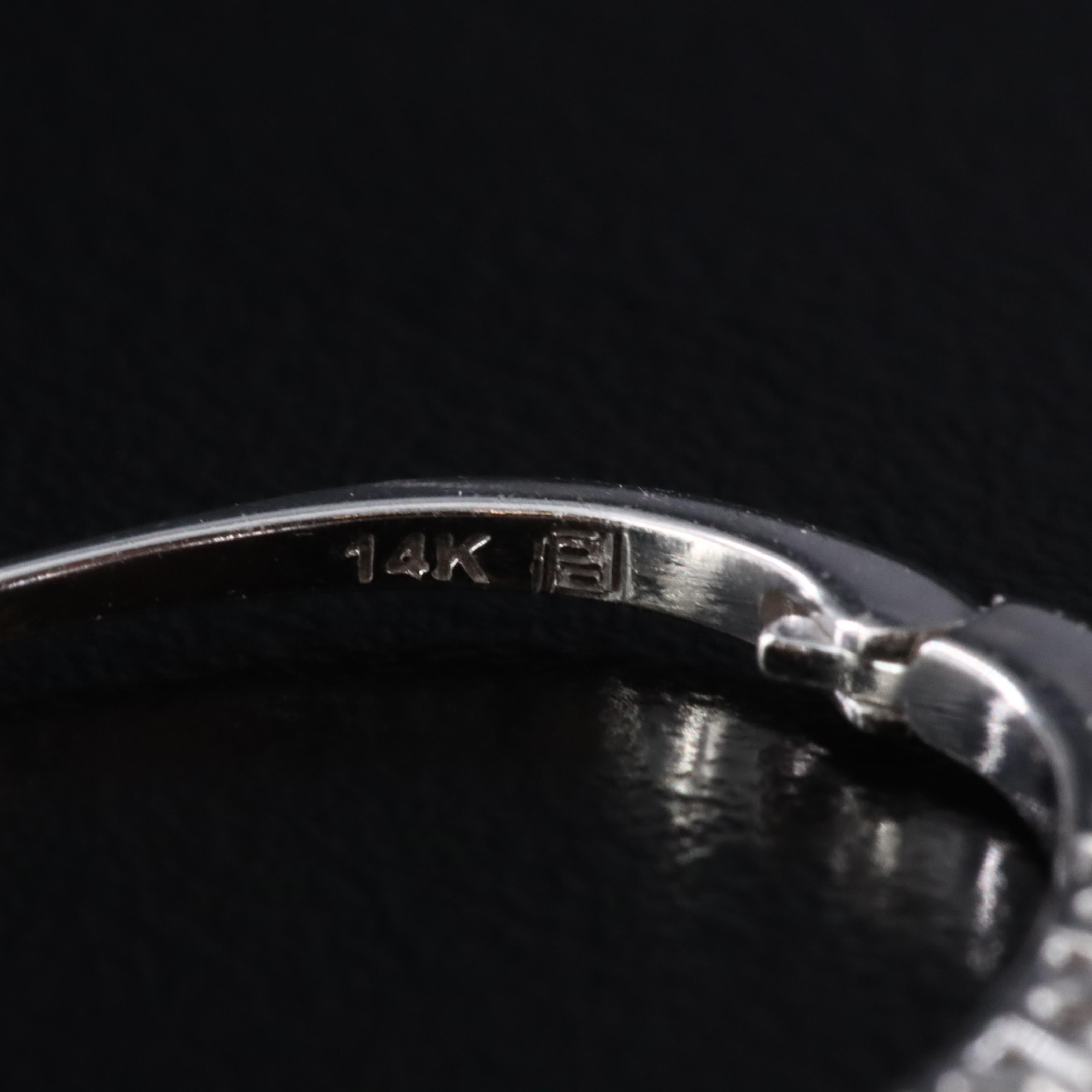 14K 0.30 CTW Diamond Hoop Earrings