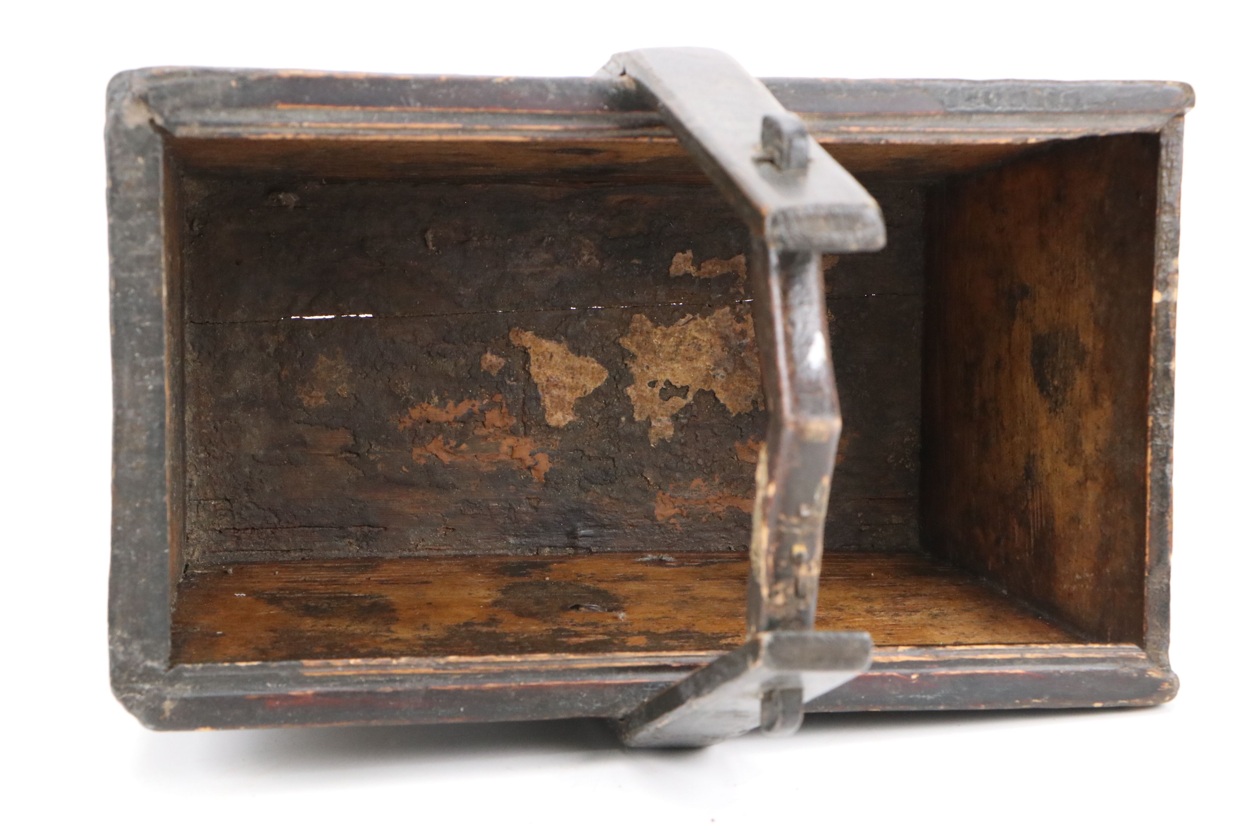 Chinese Hand-Painted Wooden Basket Lunchbox