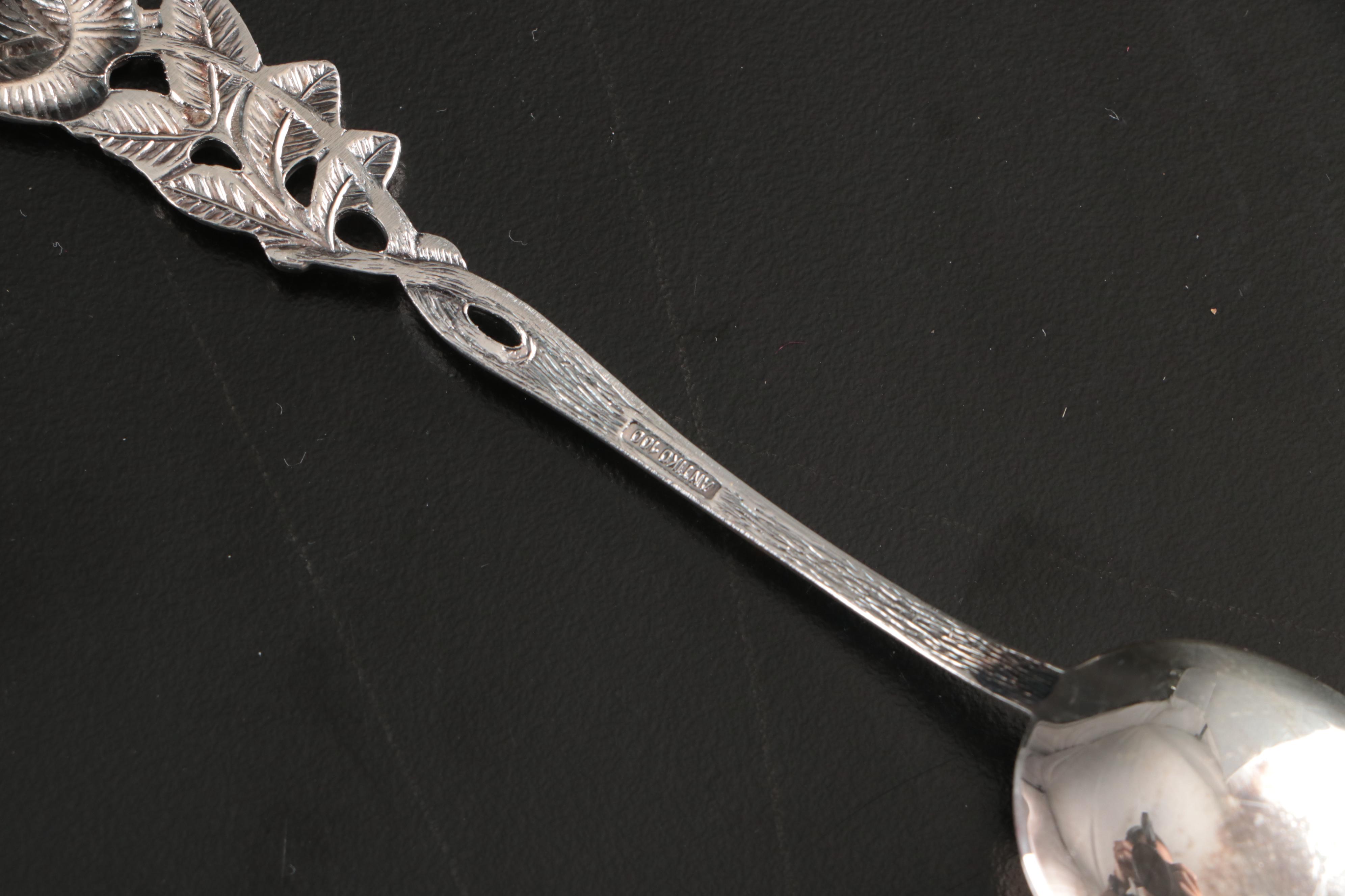 Antiko German "Hildesheimer Rose" Silver Plate Spoons and Serving Utensils