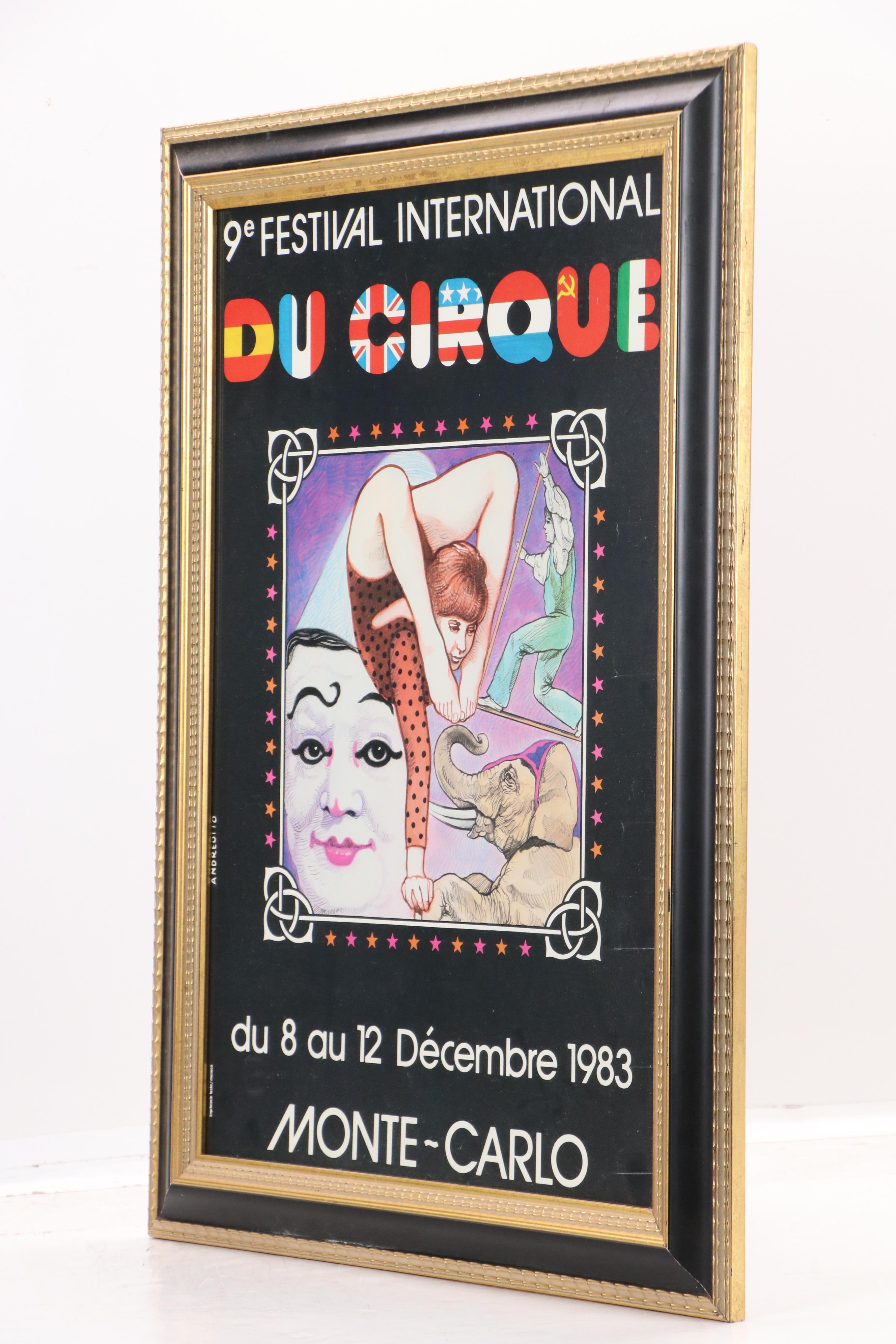 Claude Andreotto Poster for International Festival du Cirque, 1983