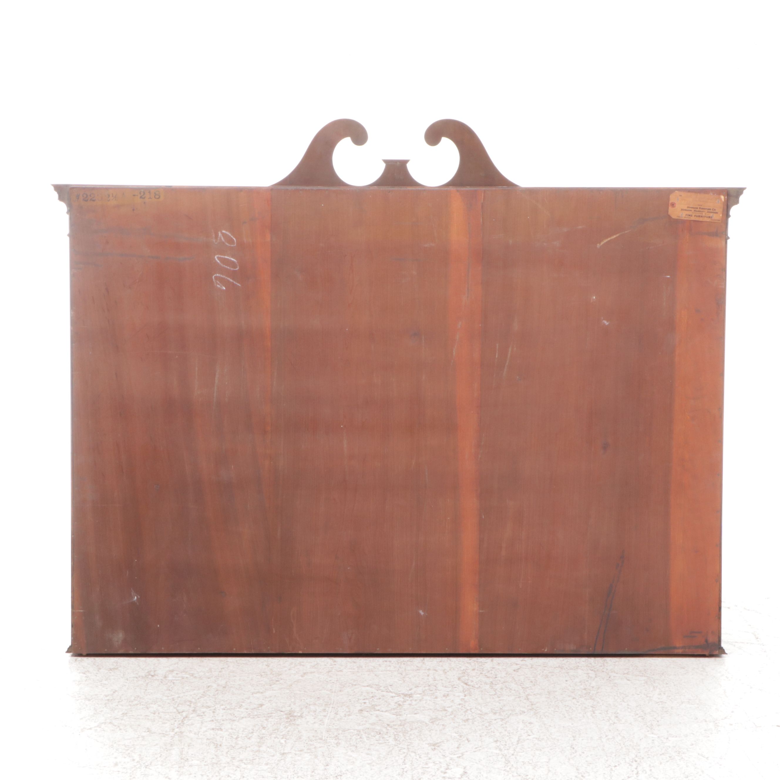 Johnson Furniture Co. Federal Style Mahogany Breakfront China Cabinet