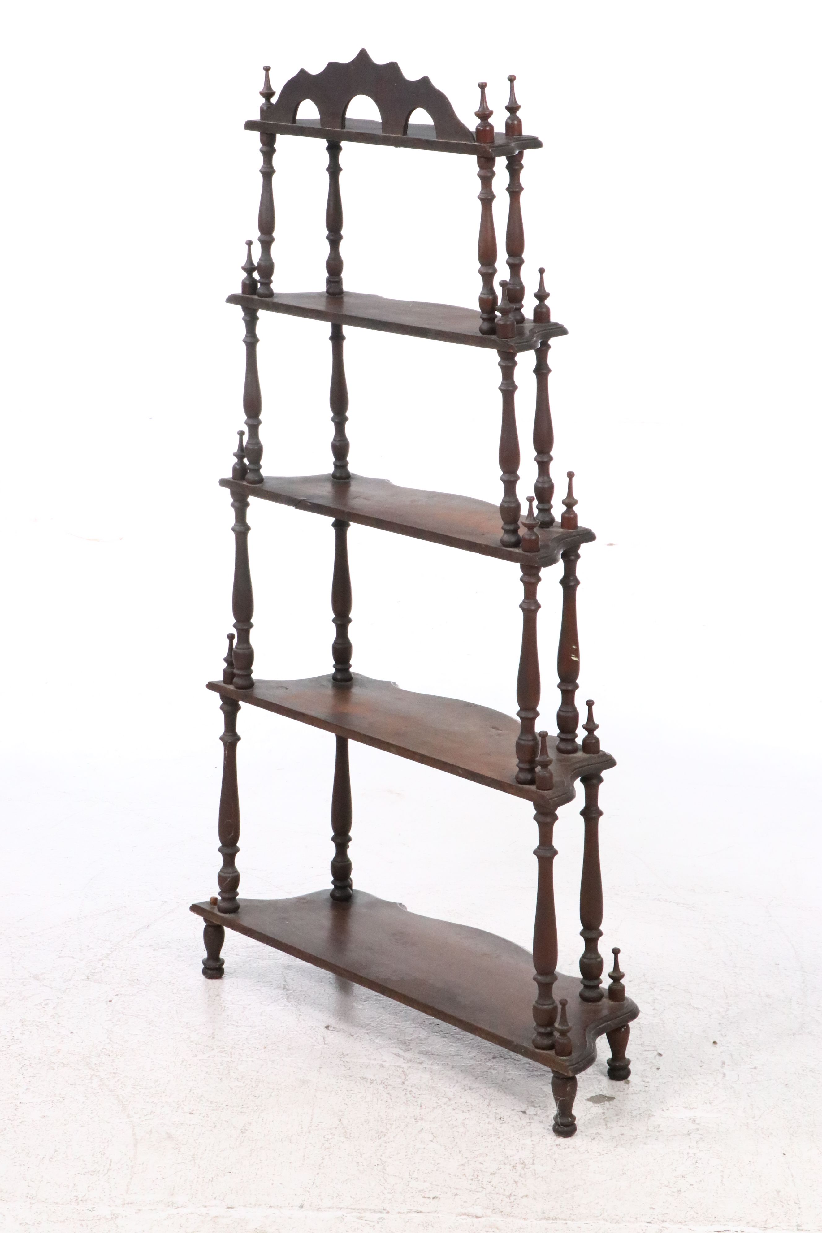 Victorian Five-Tiered Walnut Étagère