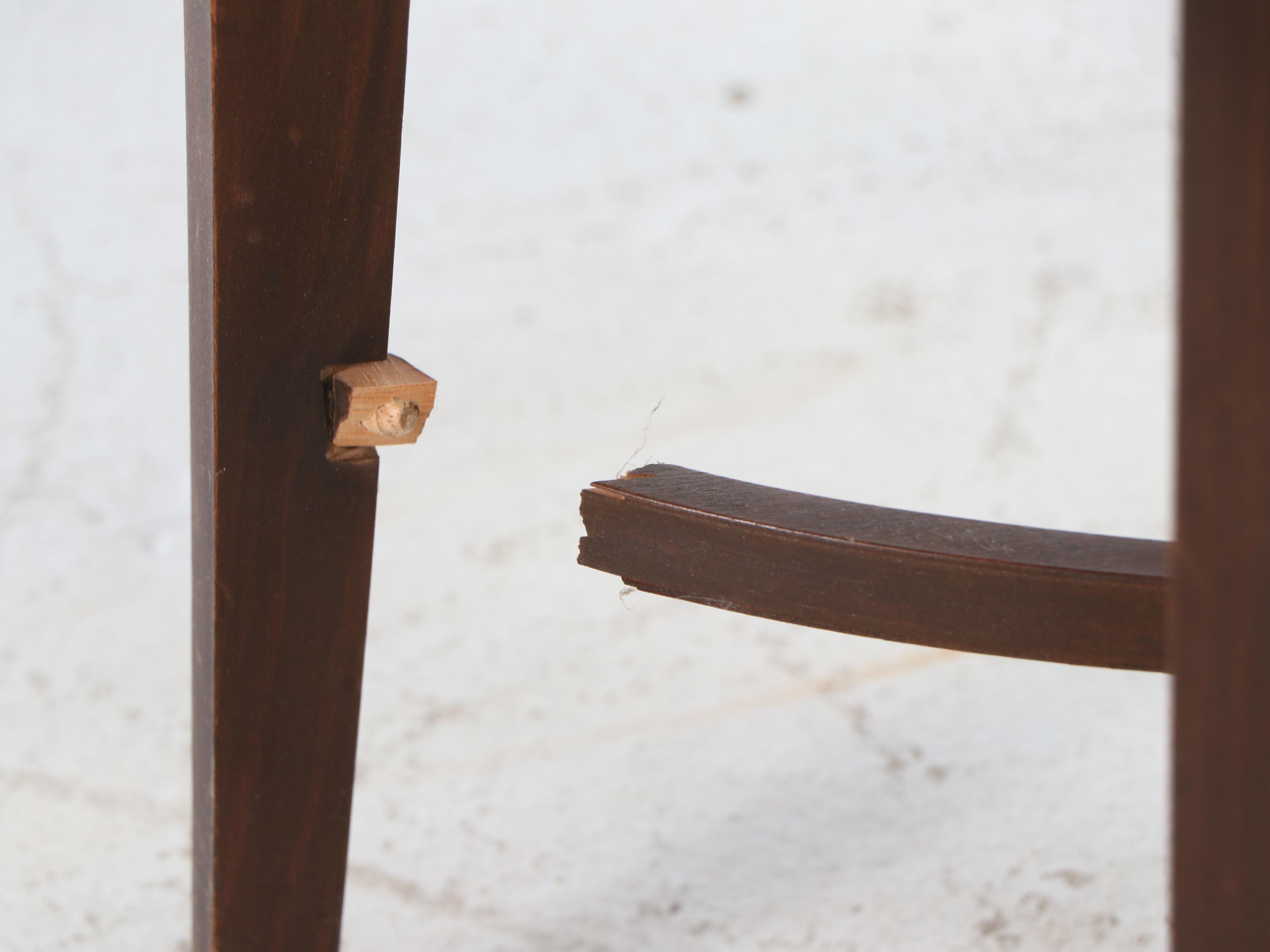 Vintage Demilune Upholstered Bench