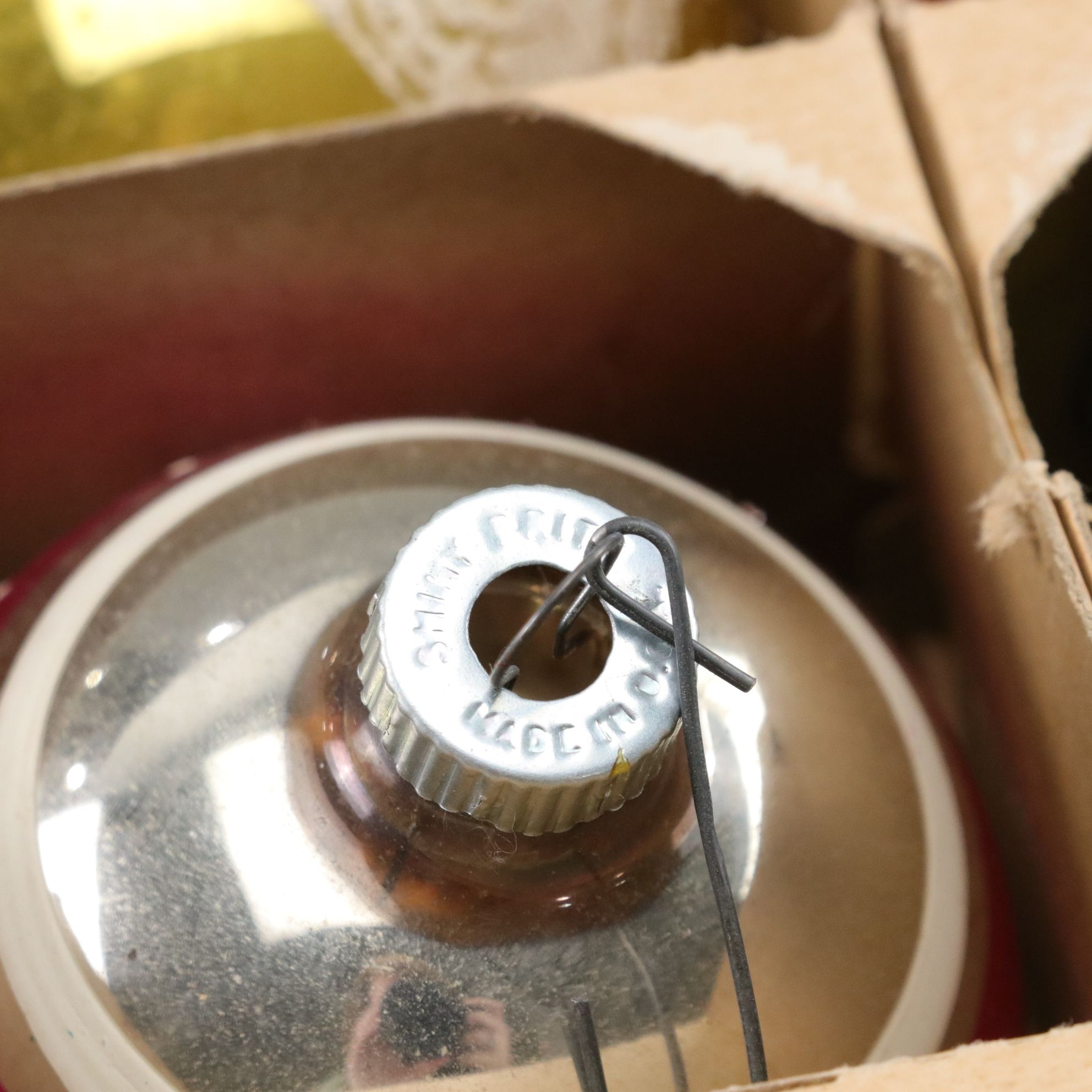 Shiny-Brite with Hand-Blown Artisan Glass Christmas Ornaments, Mid-Late 20th C.