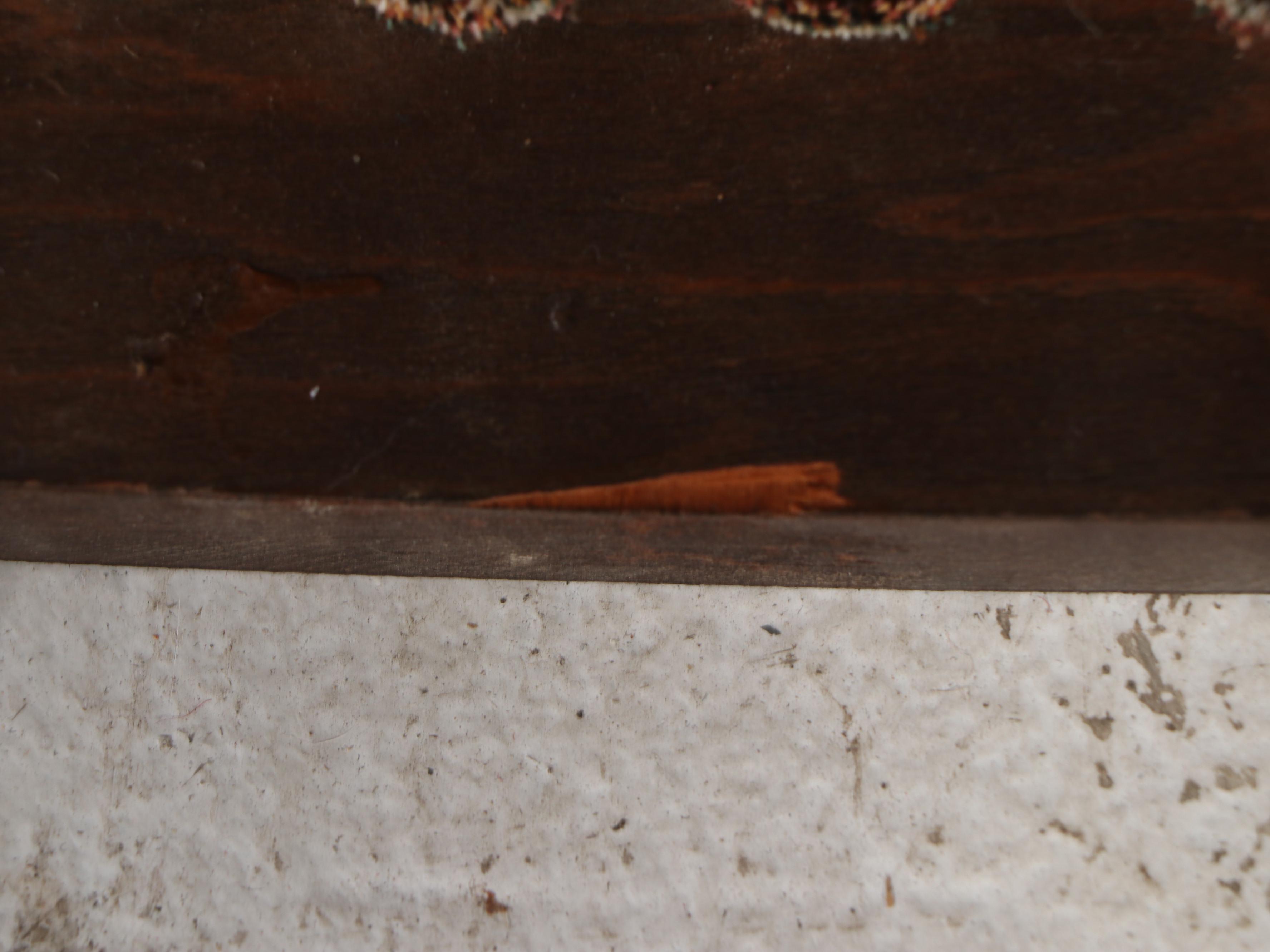 Vintage Demilune Upholstered Bench