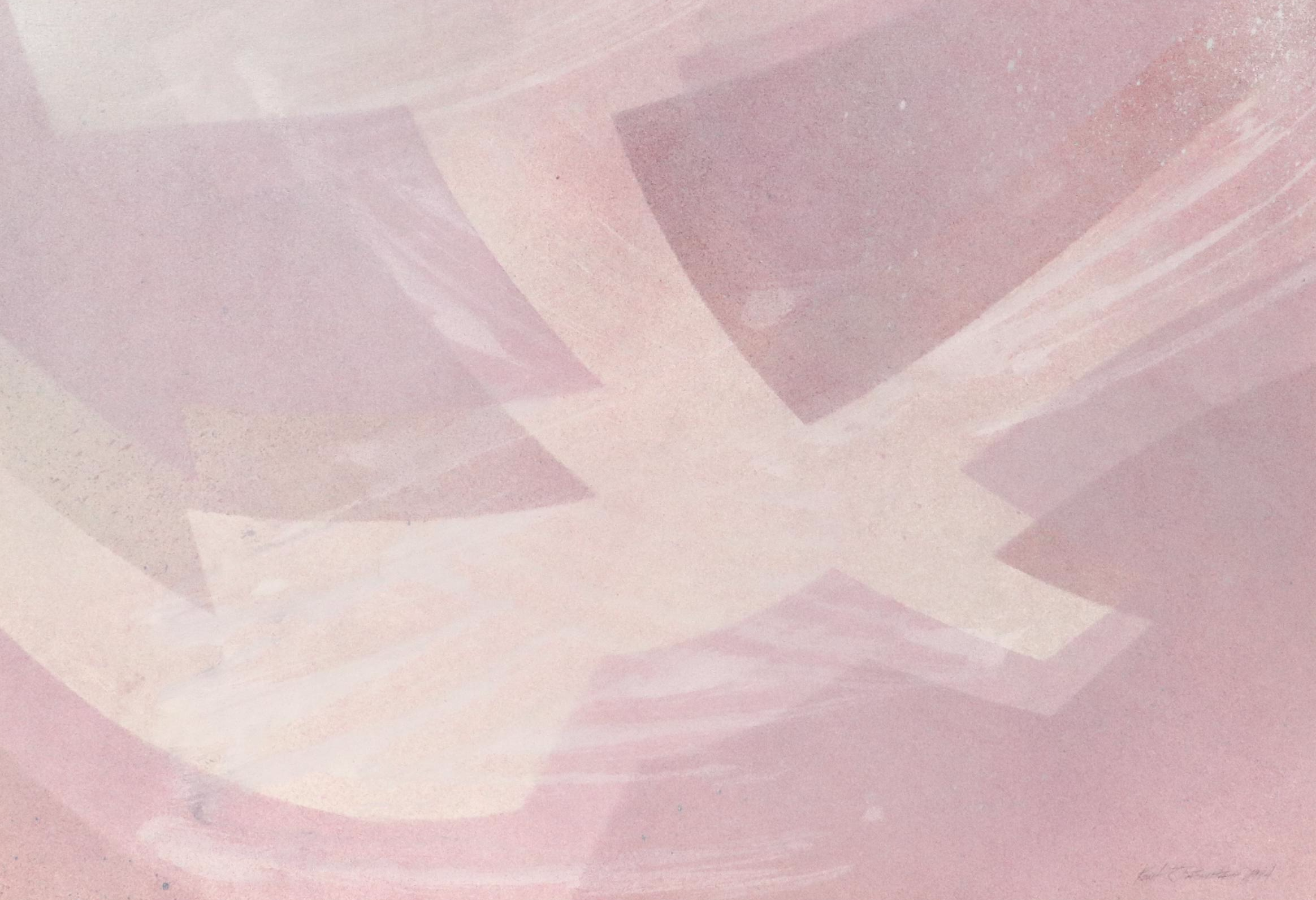 Kent K. Pachuta Abstract Mixed Media Painting, 1984