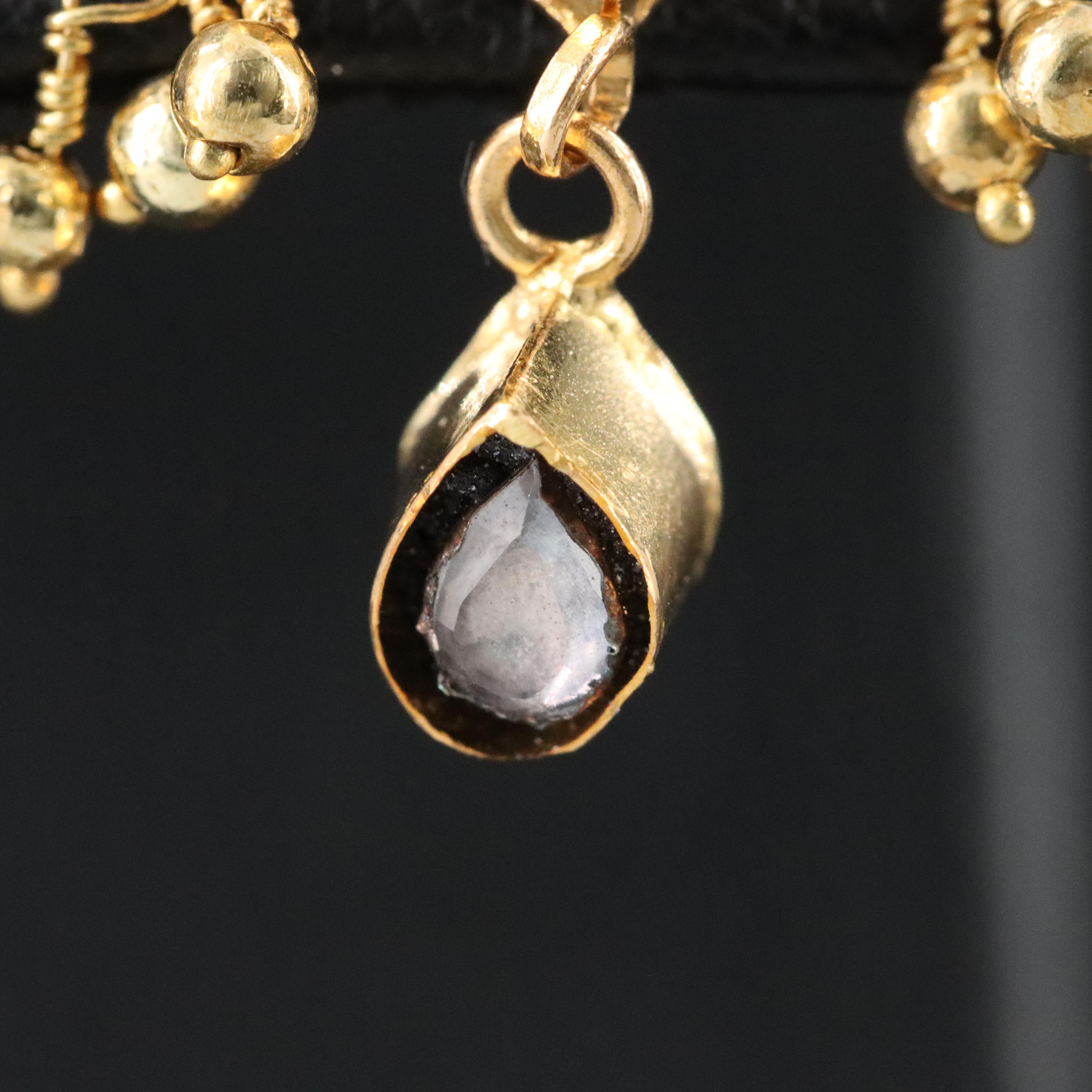 Kundan White Sapphire Earrings