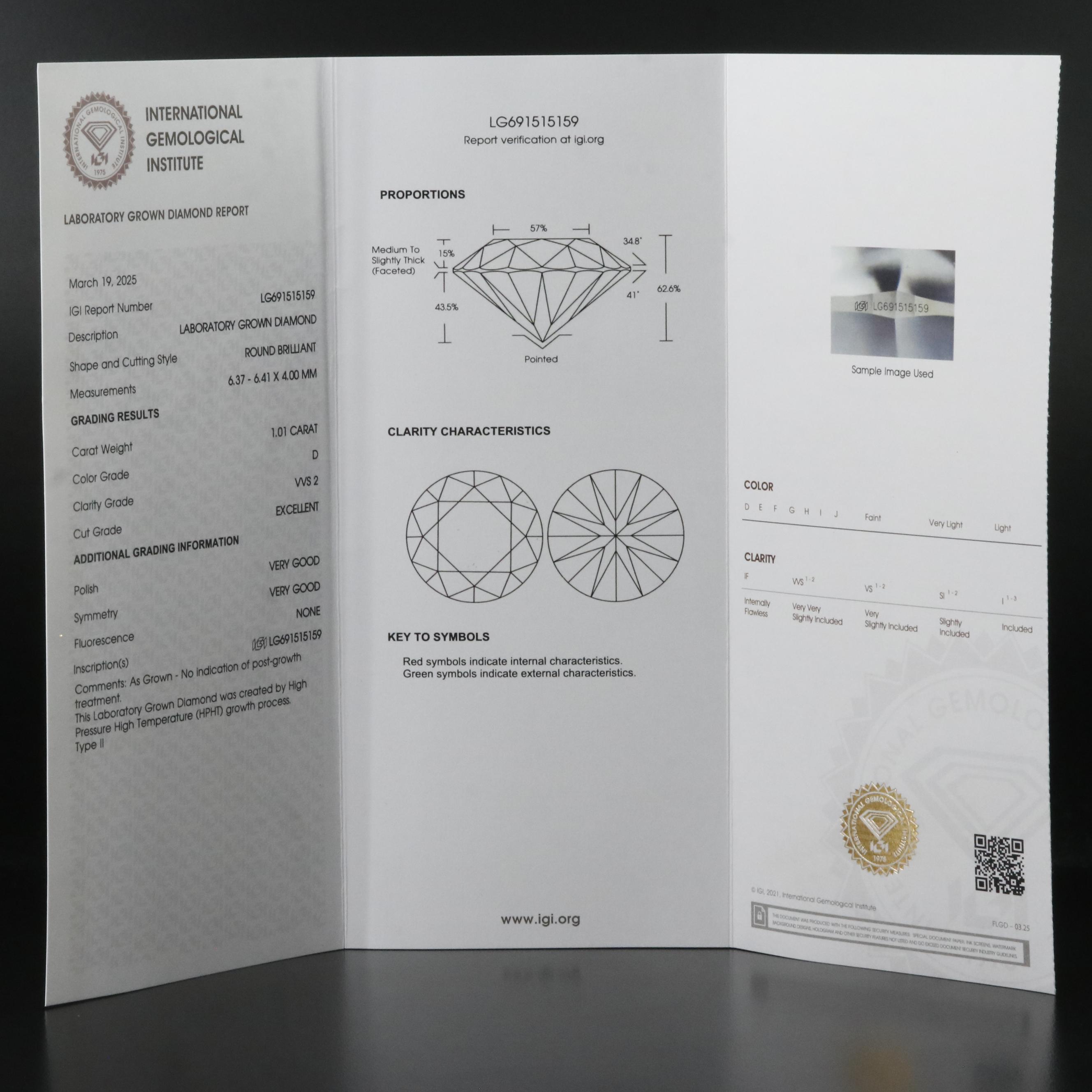 Platinum 2.01 CTW Lab Grown Diamond Stud Earrings with IGI Reports