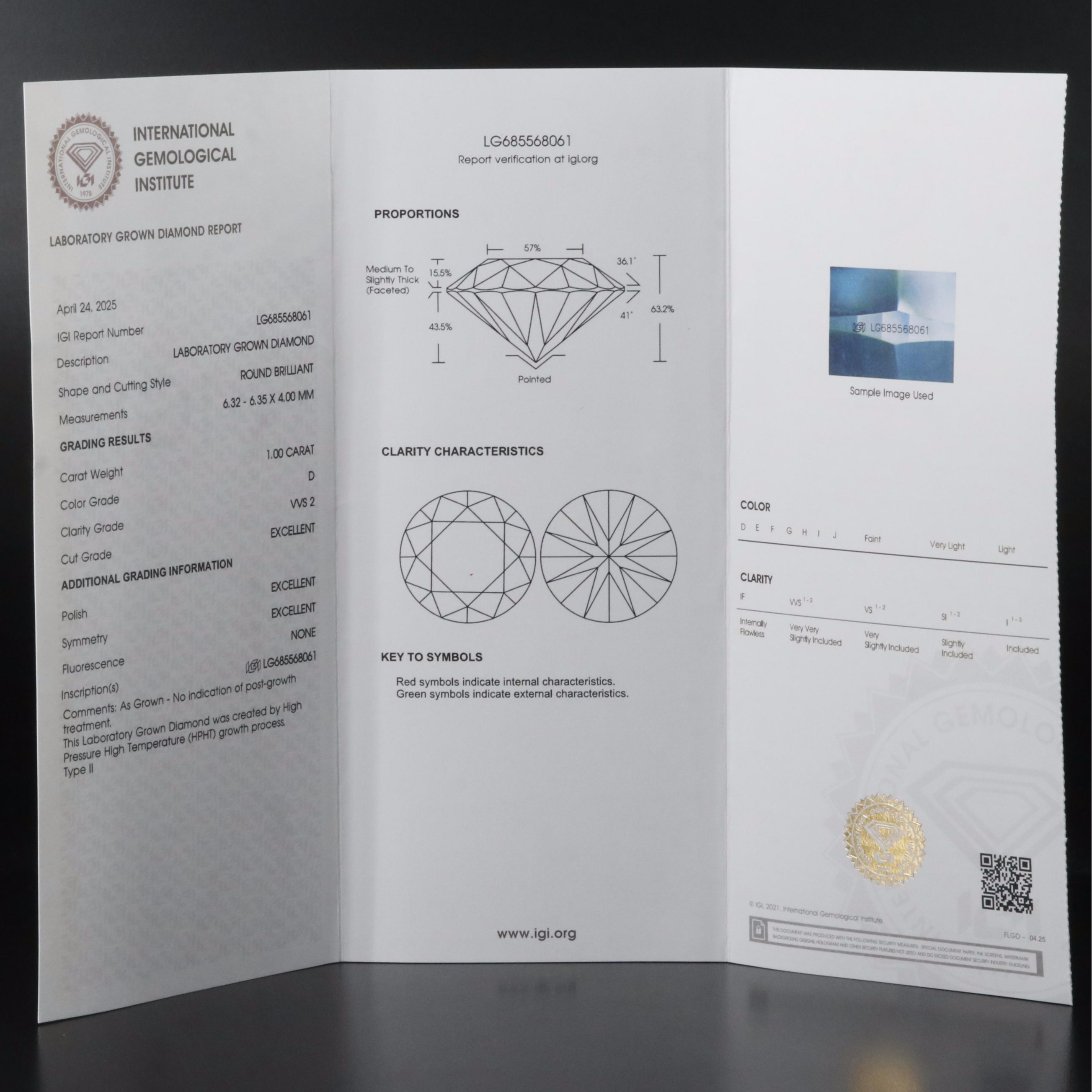 Platinum 2.01 CTW Lab Grown Diamond Stud Earrings with IGI Reports